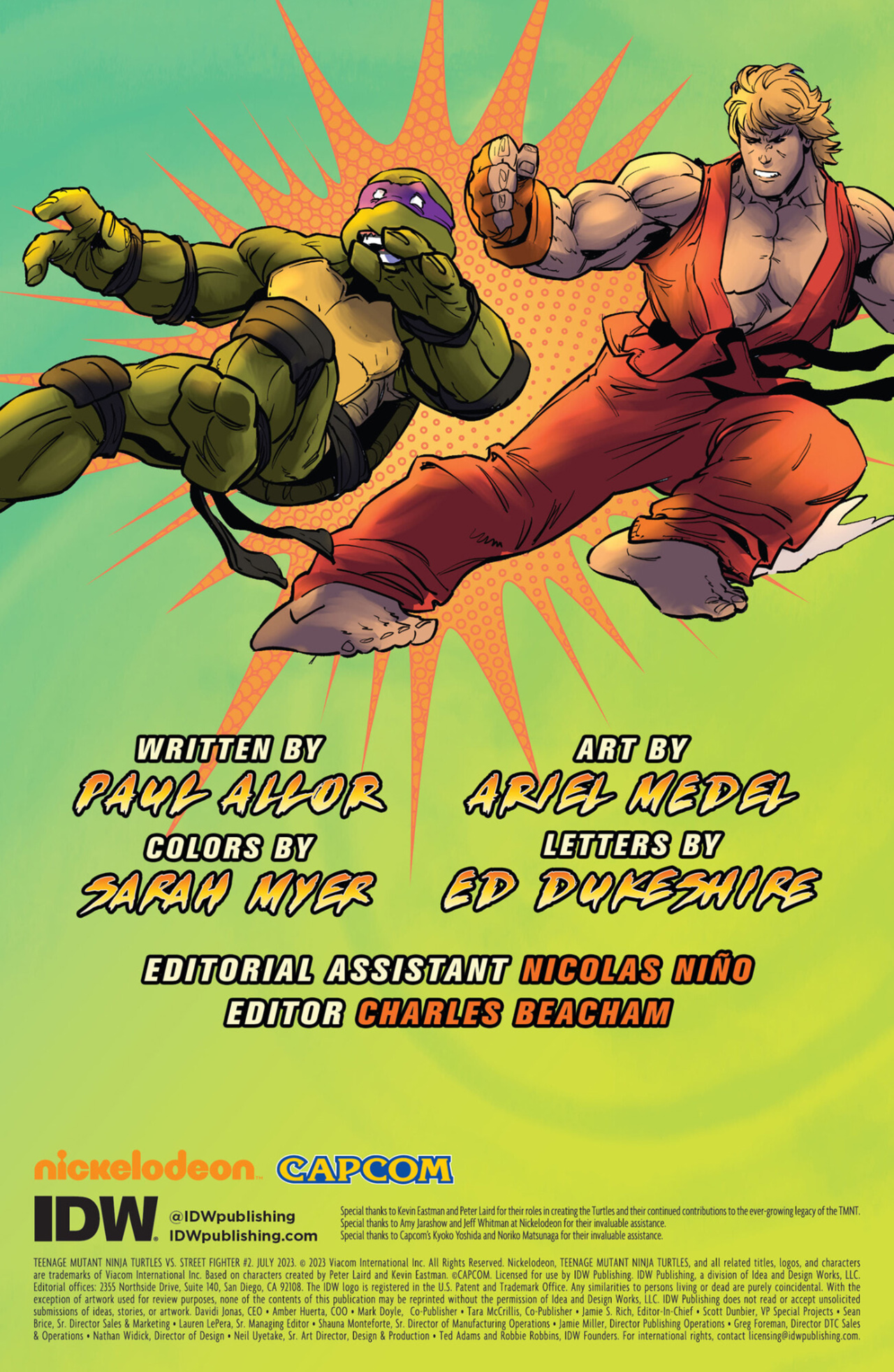 Read online Teenage Mutant Ninja Turtles vs. Street Fighter comic -  Issue #2 - 2