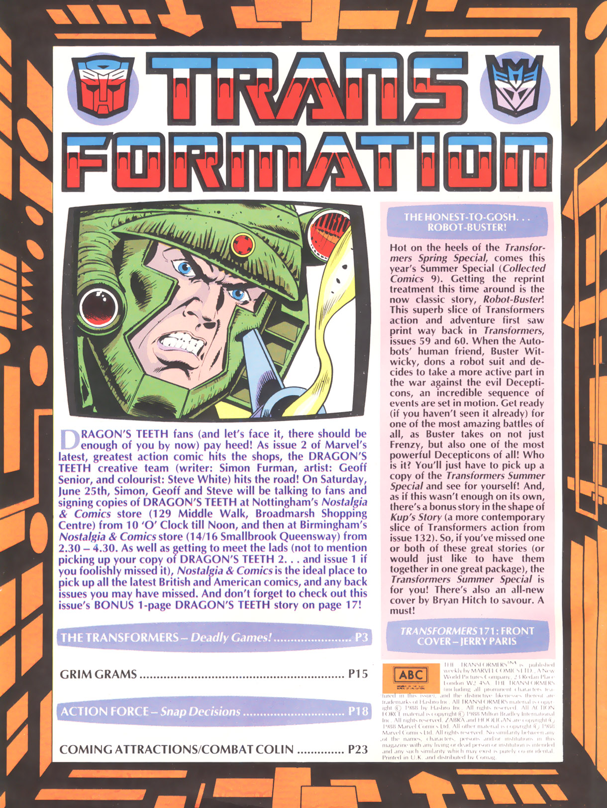 Read online The Transformers (UK) comic -  Issue #171 - 2