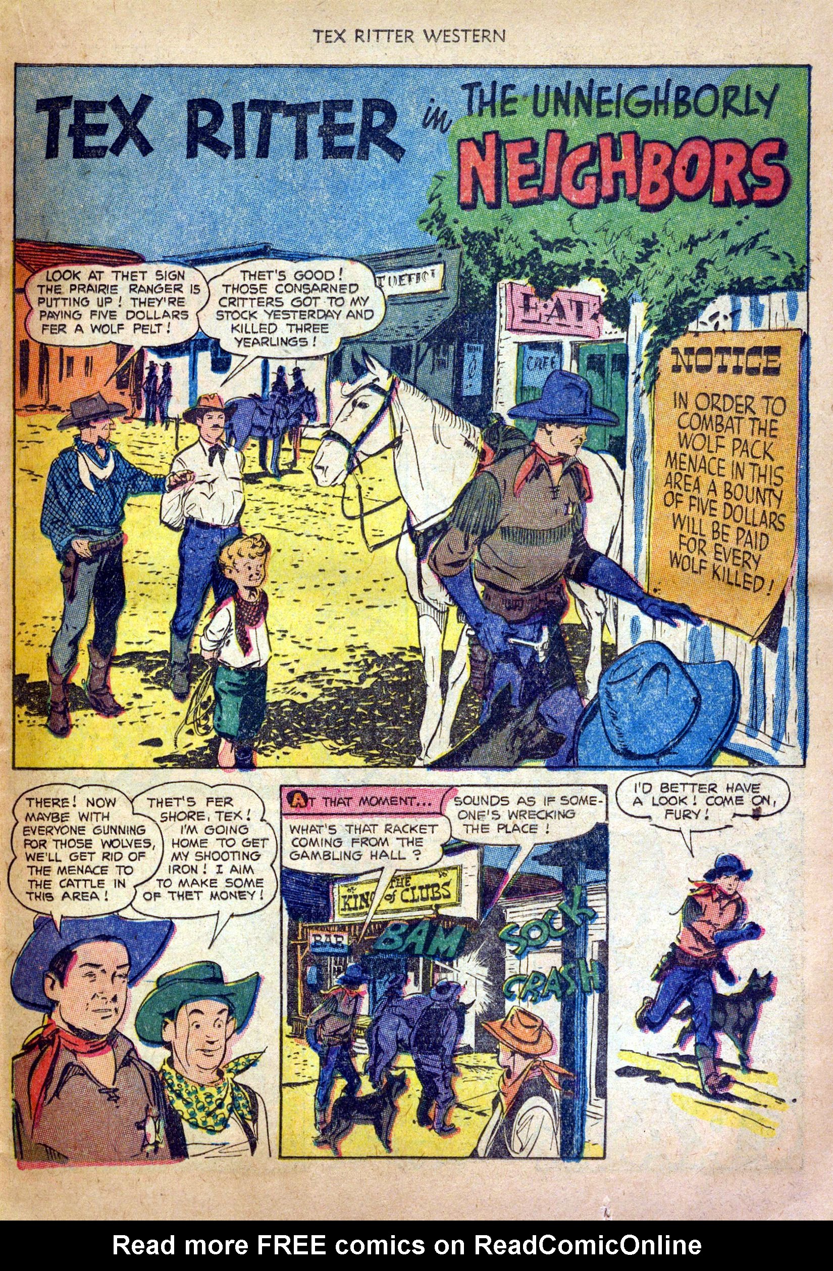 Read online Tex Ritter Western comic -  Issue #20 - 23