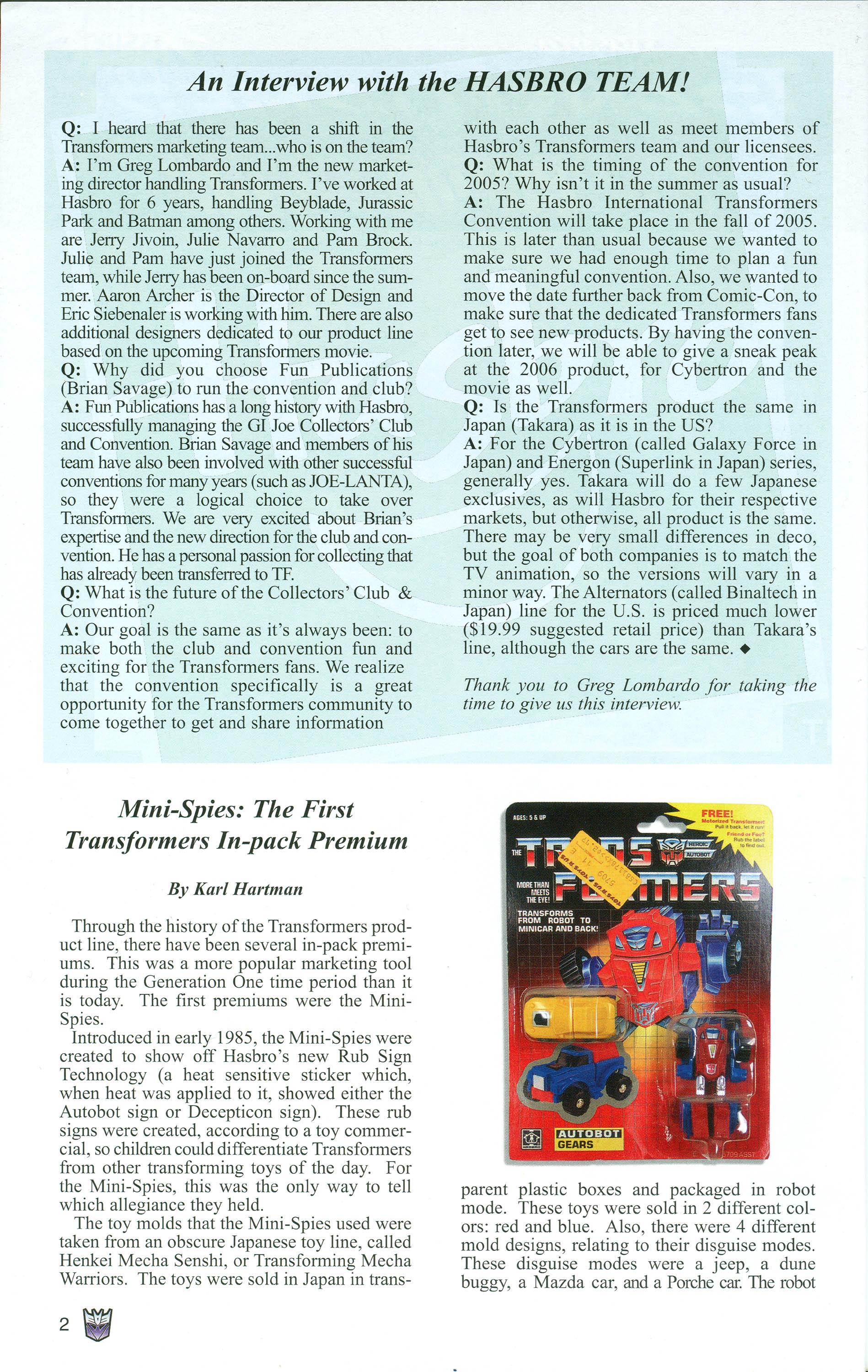 Read online Transformers: Collectors' Club comic -  Issue #1 - 2