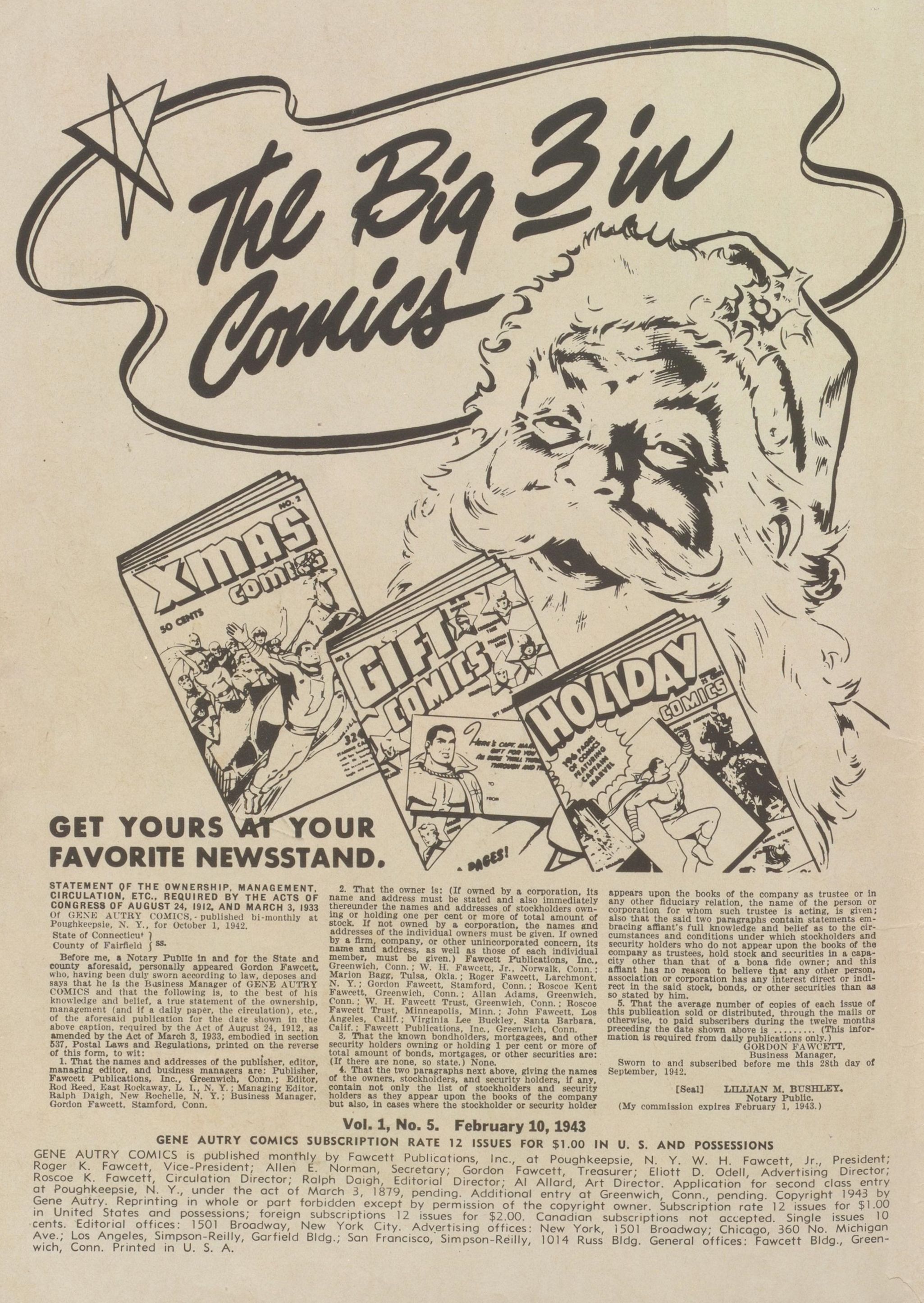 Read online Gene Autry Comics comic -  Issue #5 - 2
