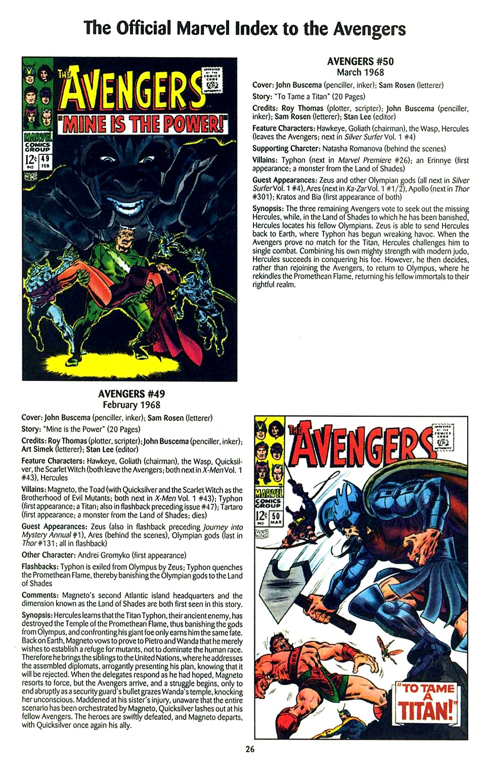 Read online The Official Marvel Index to the Avengers comic -  Issue #1 - 28