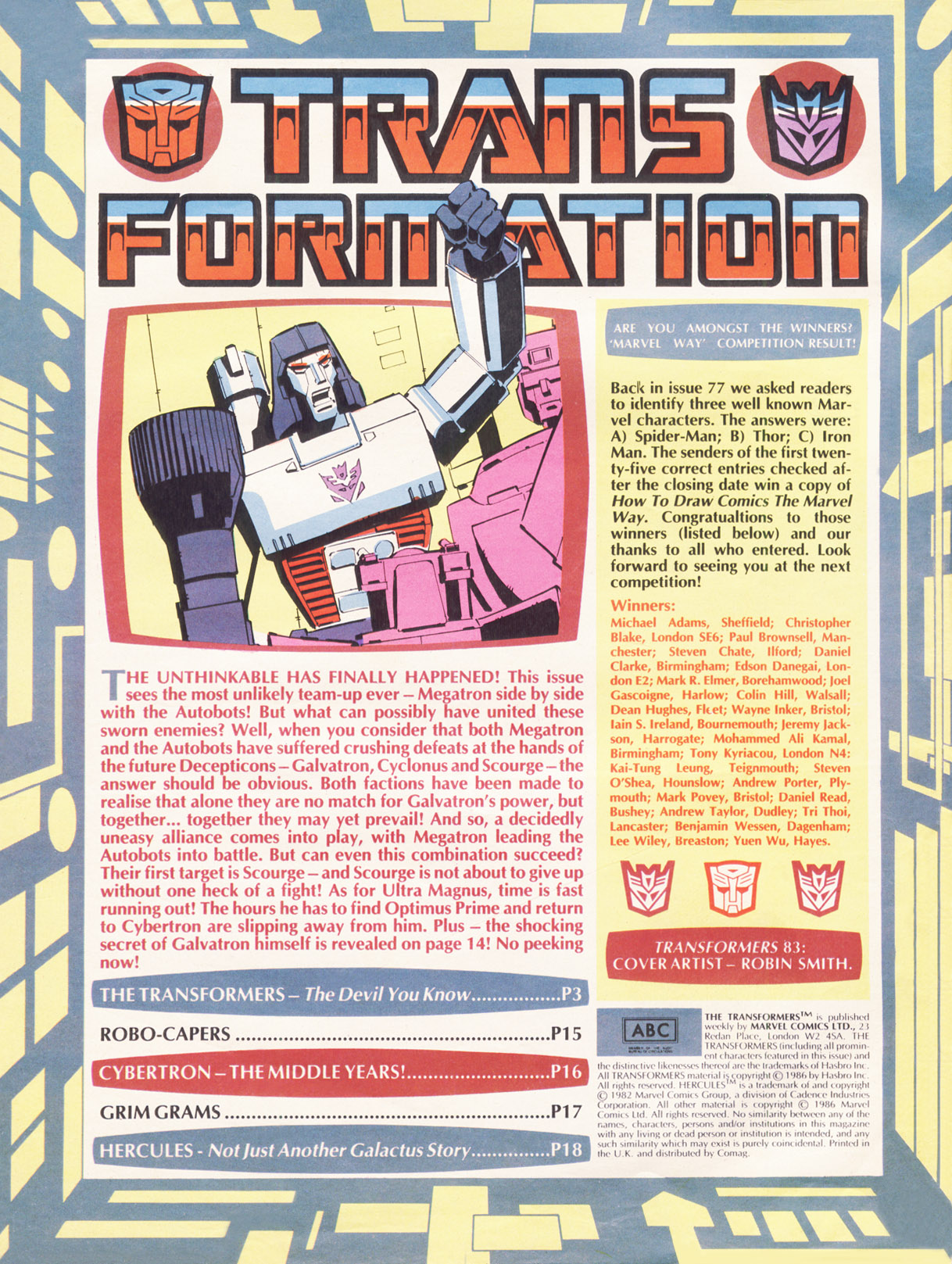 Read online The Transformers (UK) comic -  Issue #83 - 2