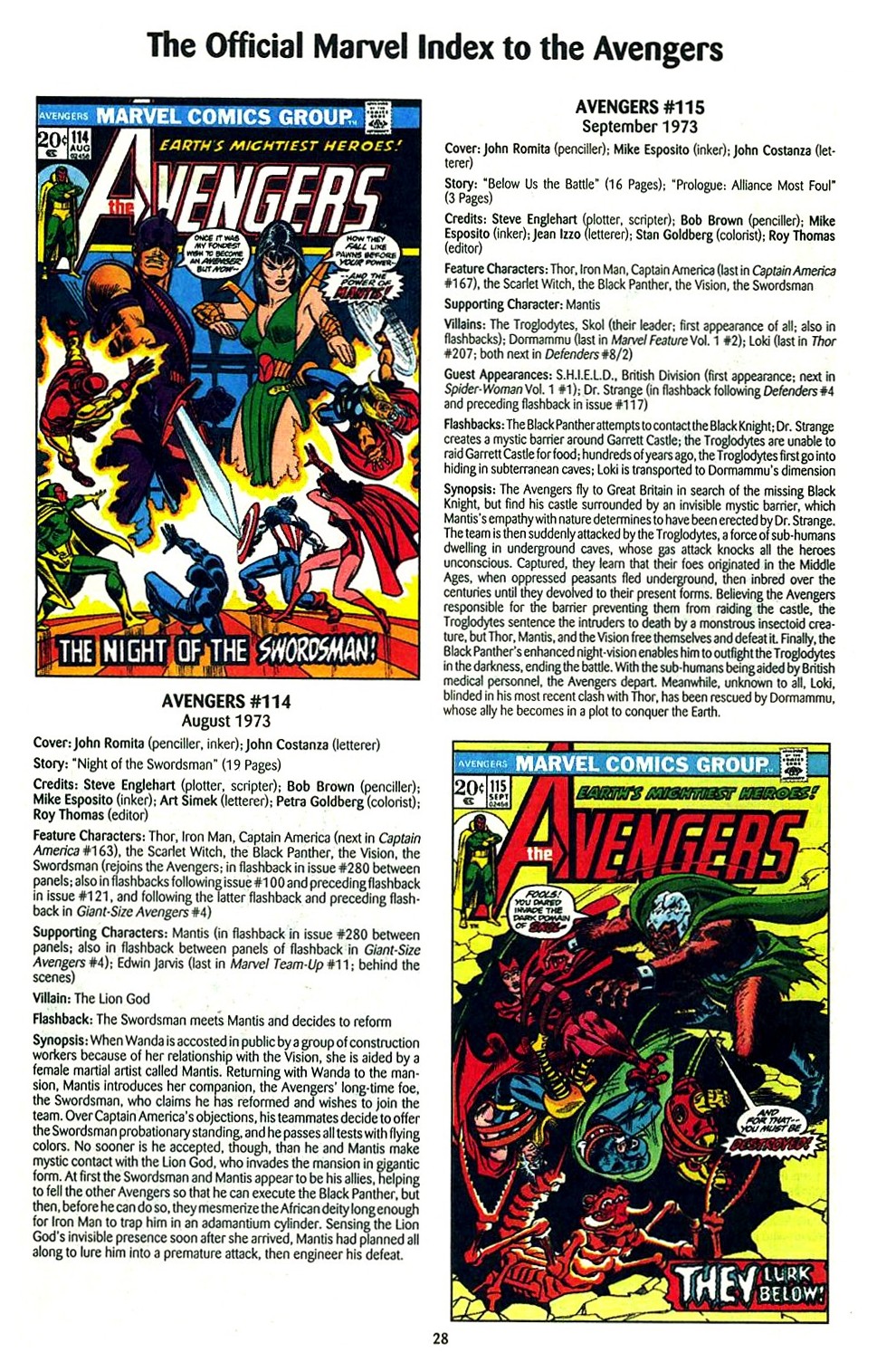 Read online The Official Marvel Index to the Avengers comic -  Issue #2 - 30