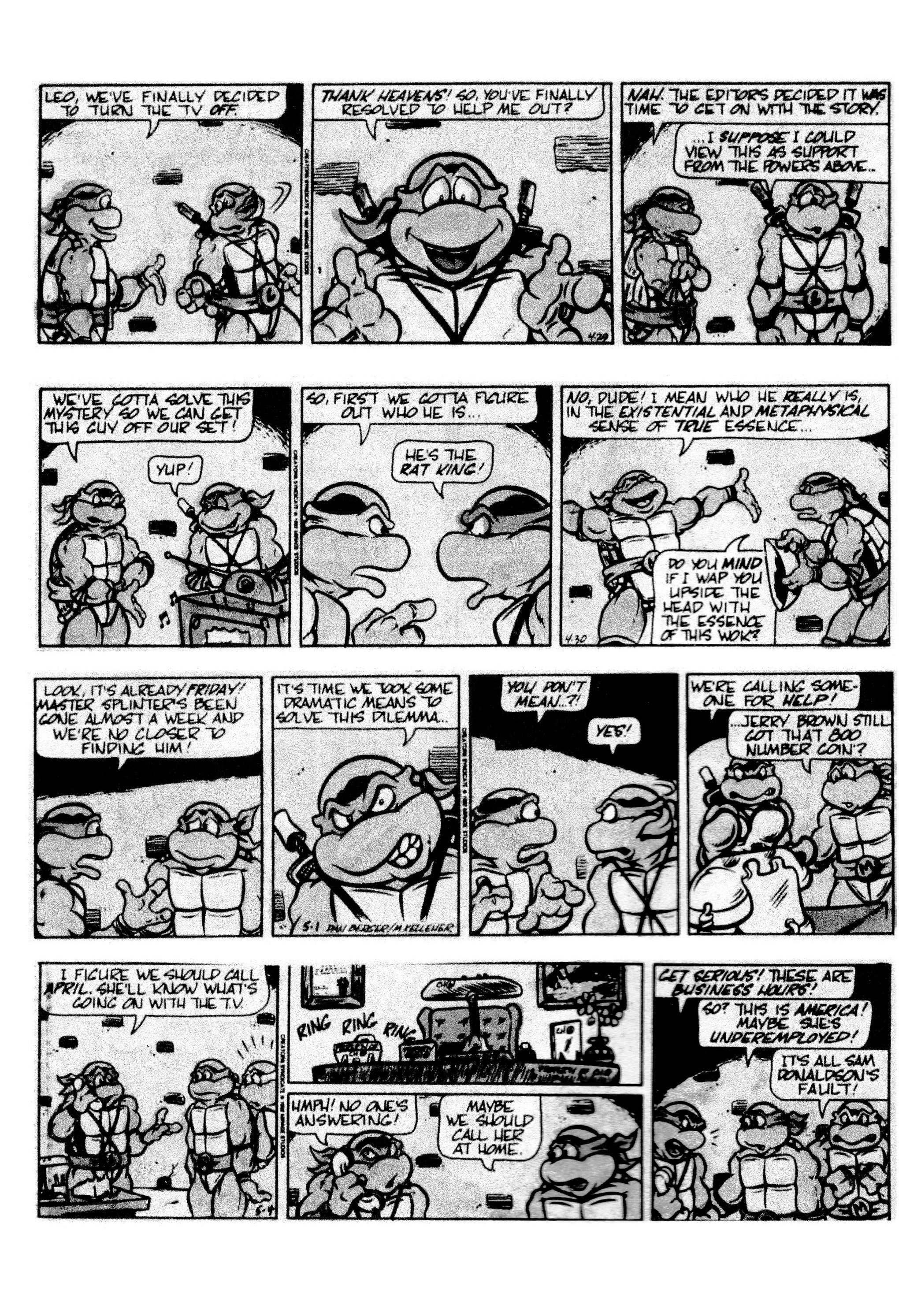 Read online Teenage Mutant Ninja Turtles: Complete Newspaper Daily Comic Strip Collection comic -  Issue # TPB 2 (Part 2) - 7