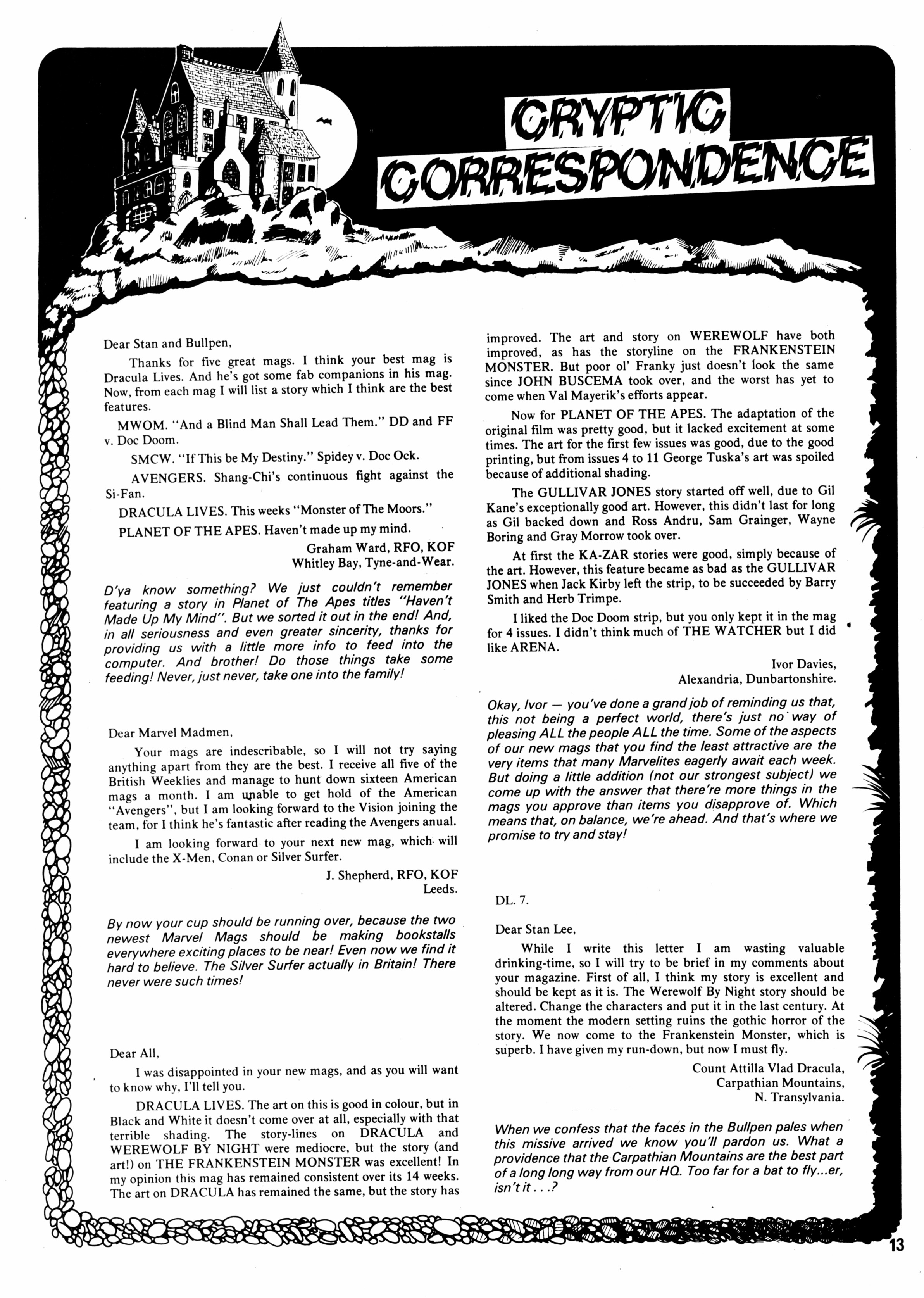 Read online Dracula Lives (1974) comic -  Issue #28 - 13