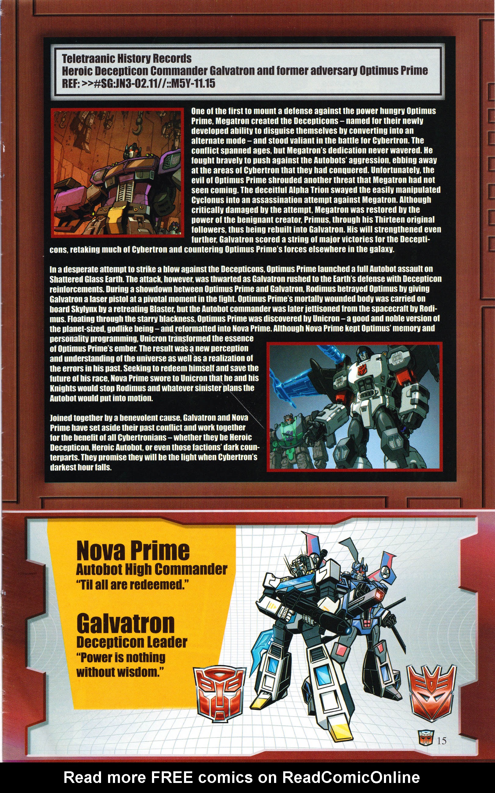 Read online Transformers: Collectors' Club comic -  Issue #66 - 15
