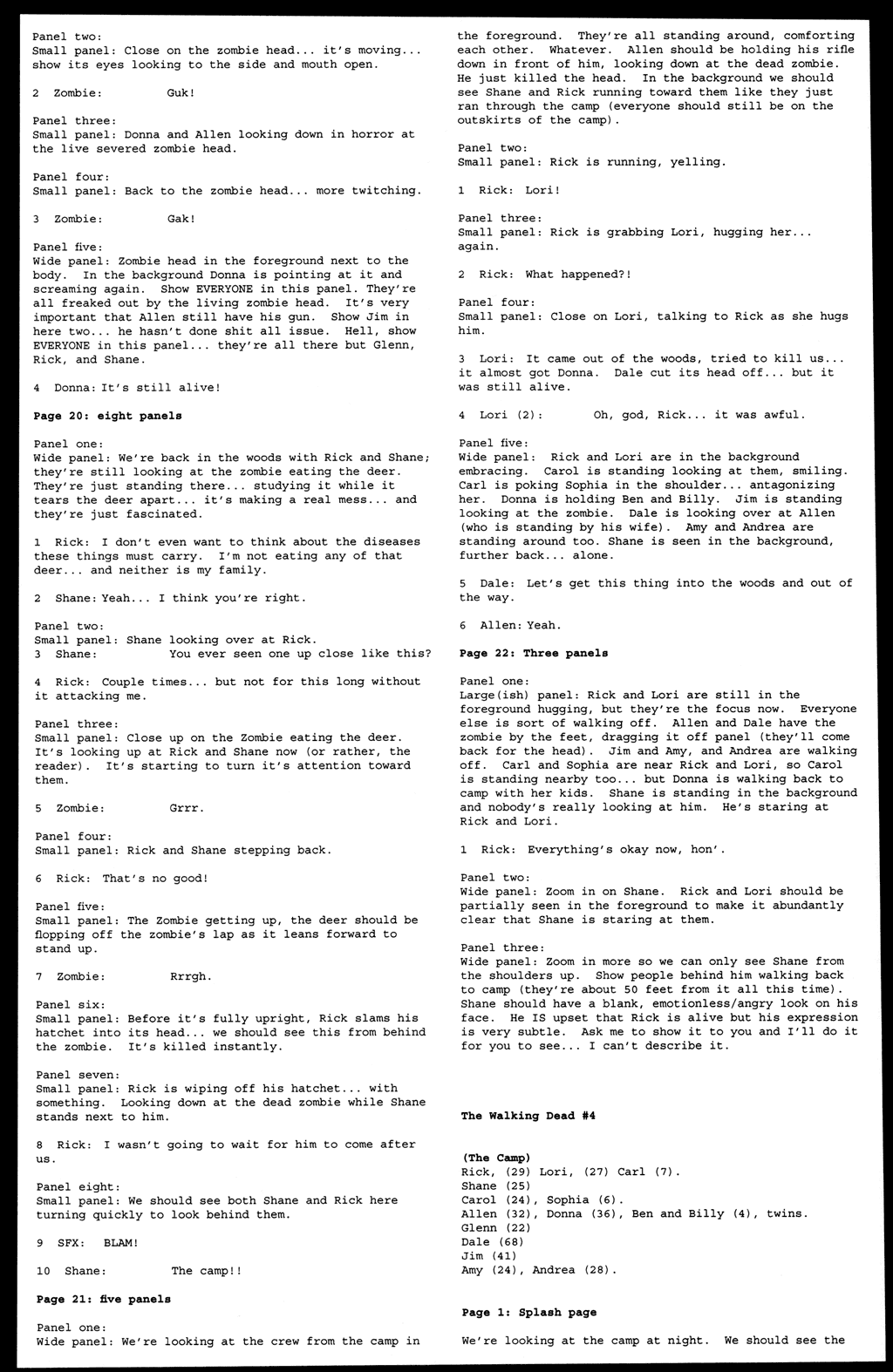 Read online The Walking Dead comic -  Issue # _Script Book 01 - 22