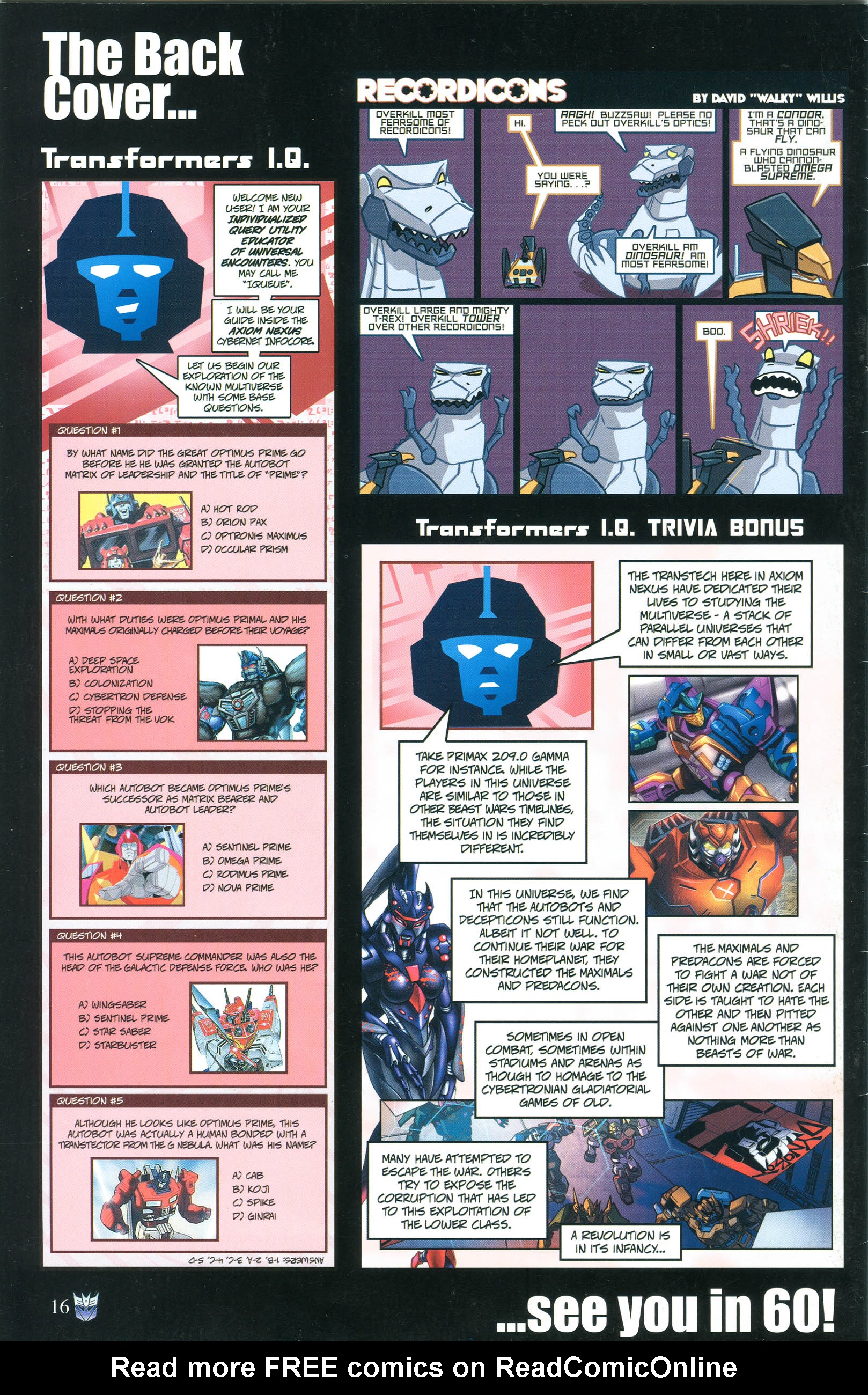 Read online Transformers: Collectors' Club comic -  Issue #55 - 16