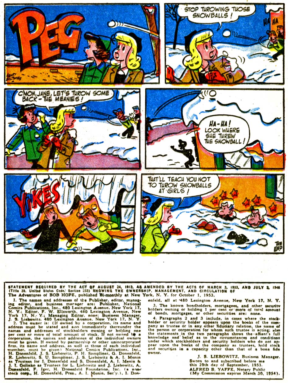 Read online The Adventures of Bob Hope comic -  Issue #25 - 24