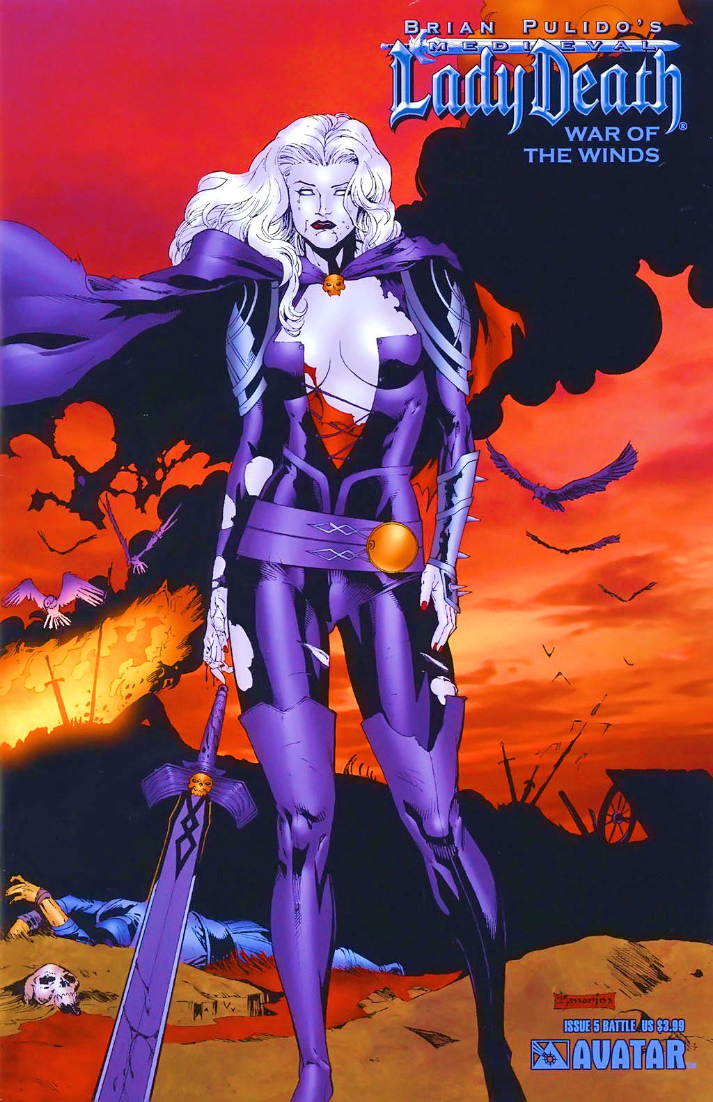 Read online Brian Pulido's Medieval Lady Death:  War of the Winds comic -  Issue #5 - 1