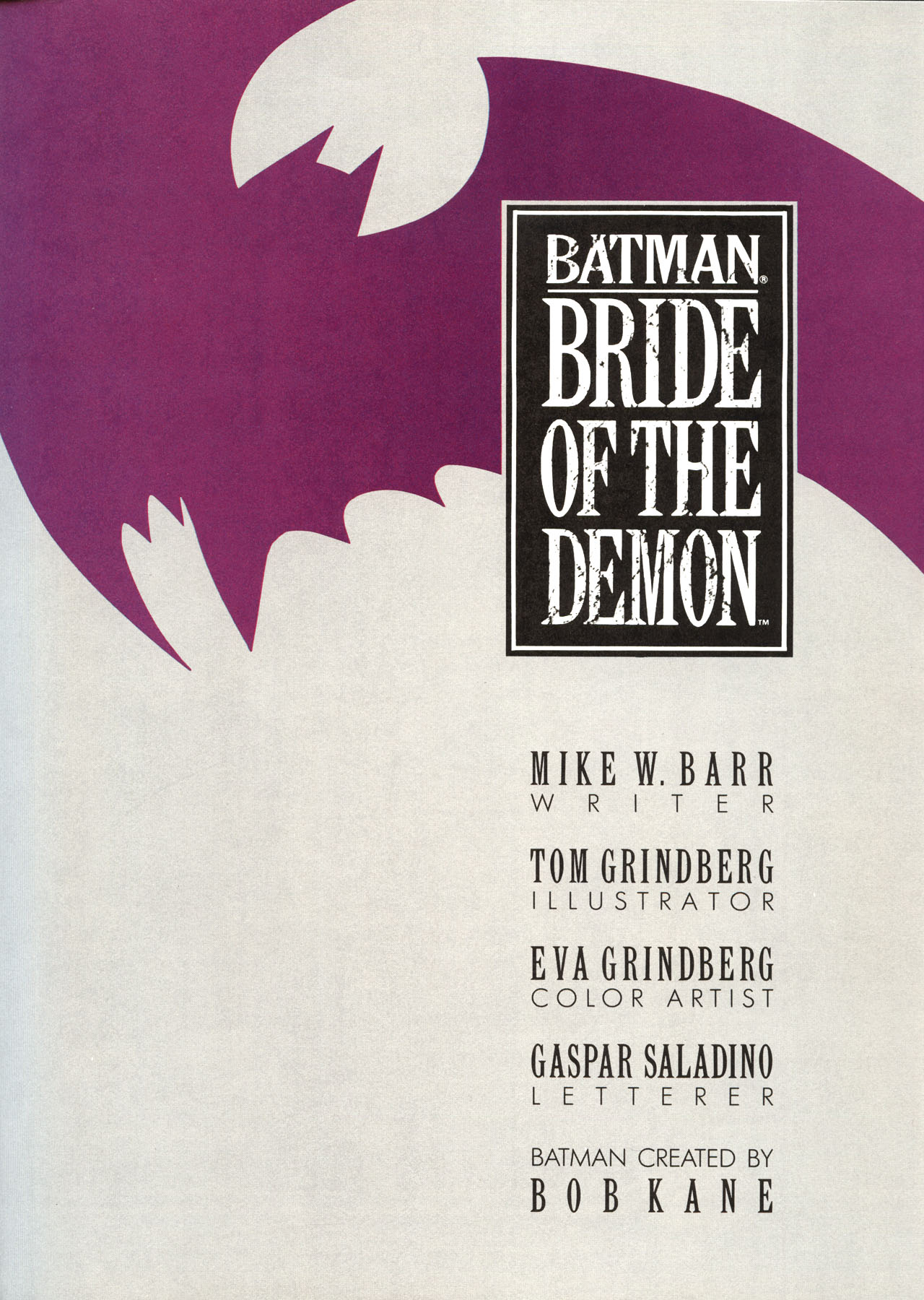 Read online Batman: Bride of the Demon comic -  Issue # TPB - 6