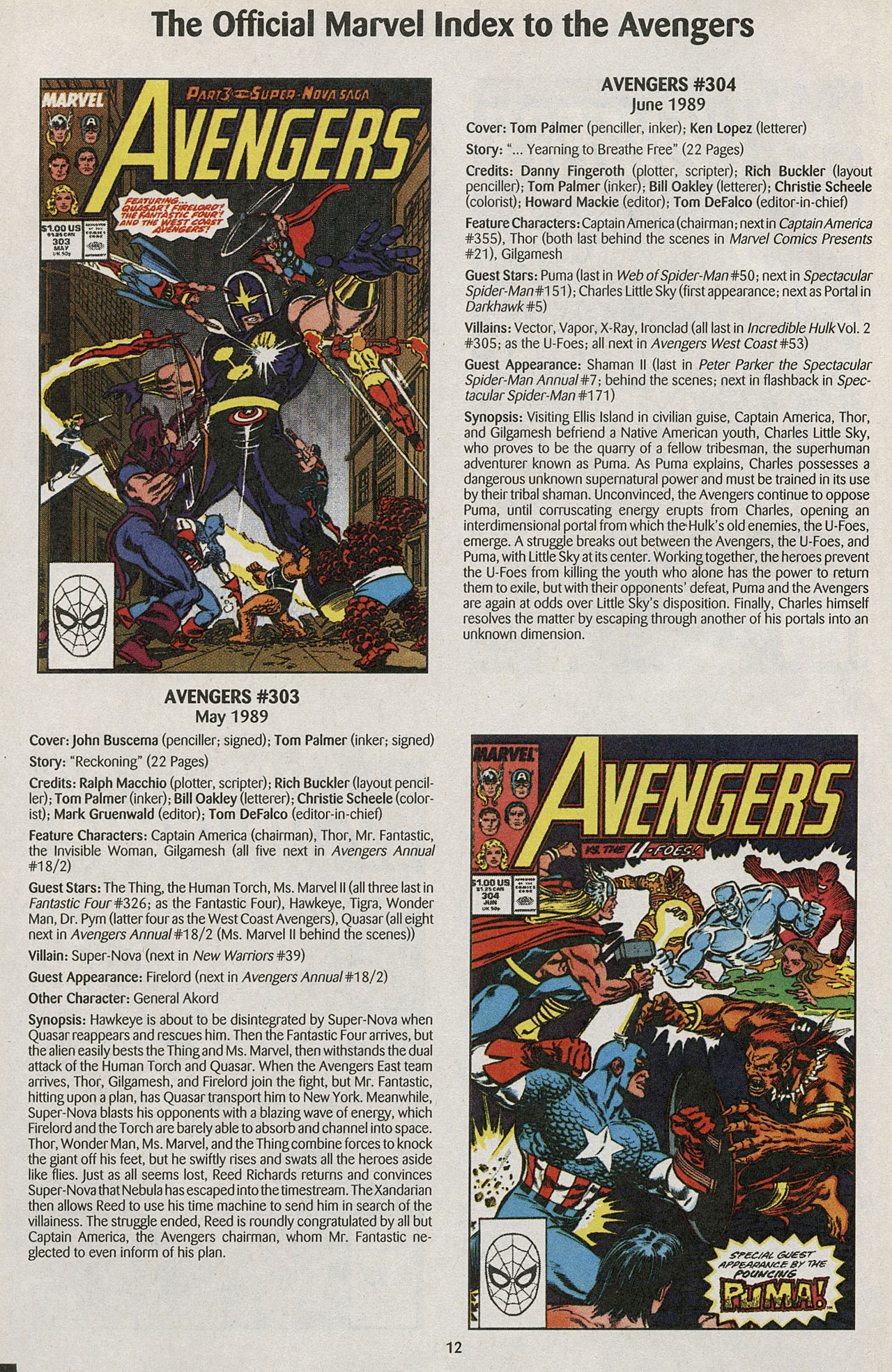Read online The Official Marvel Index to the Avengers comic -  Issue #6 - 14