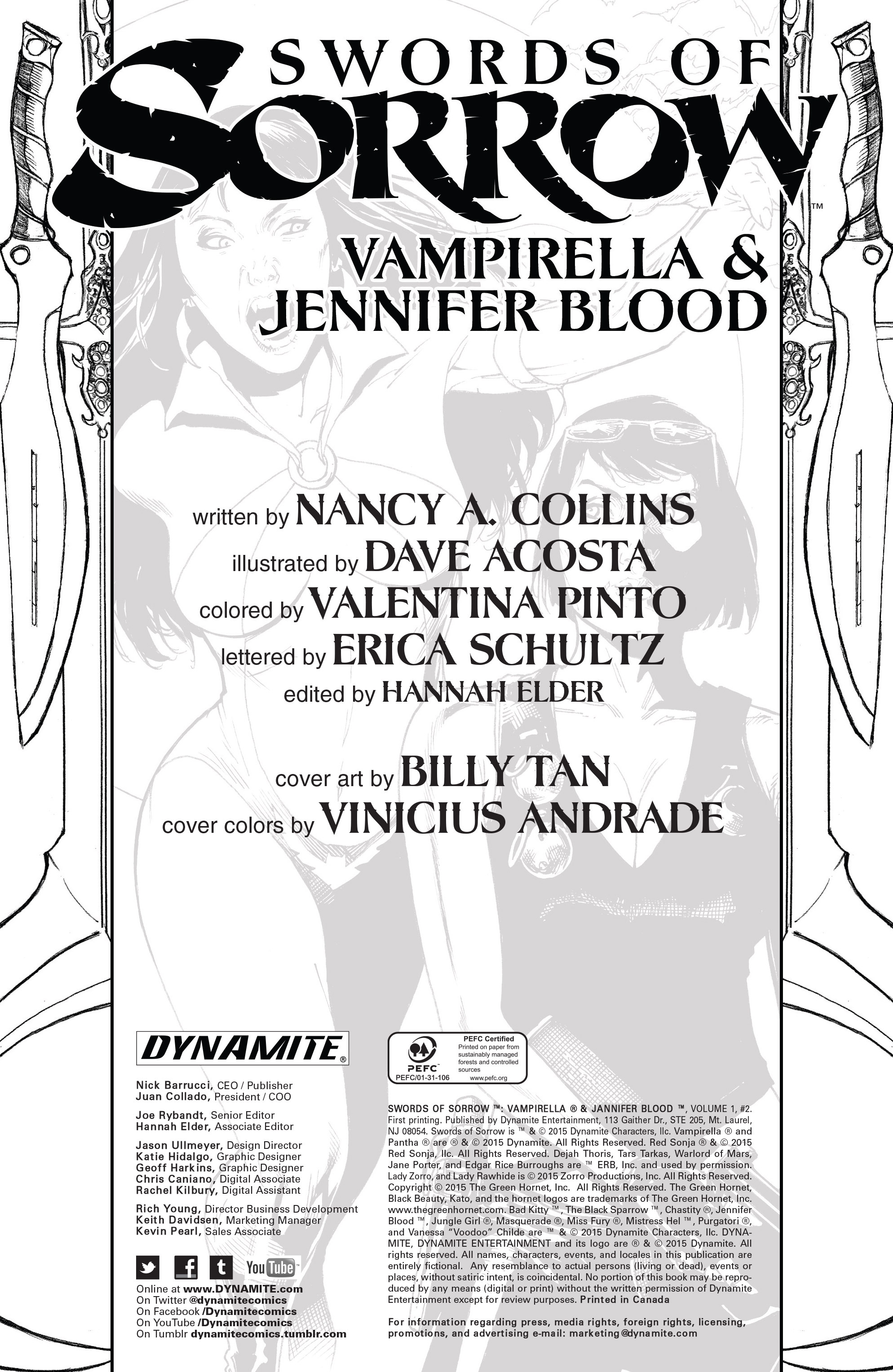 Read online Swords of Sorrow: Vampirella & Jennifer Blood comic -  Issue #2 - 2