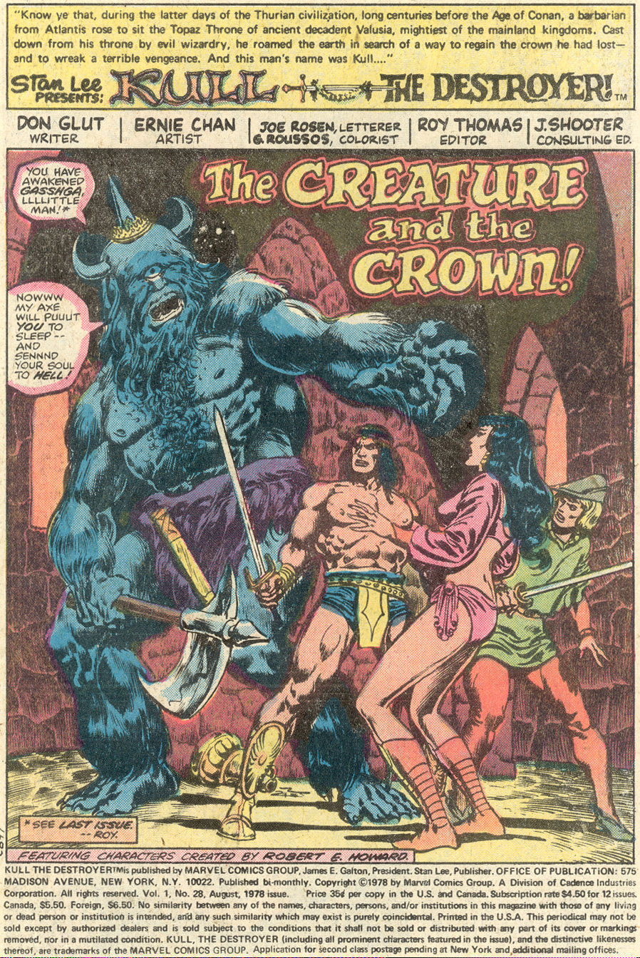 Read online Kull The Destroyer comic -  Issue #28 - 2