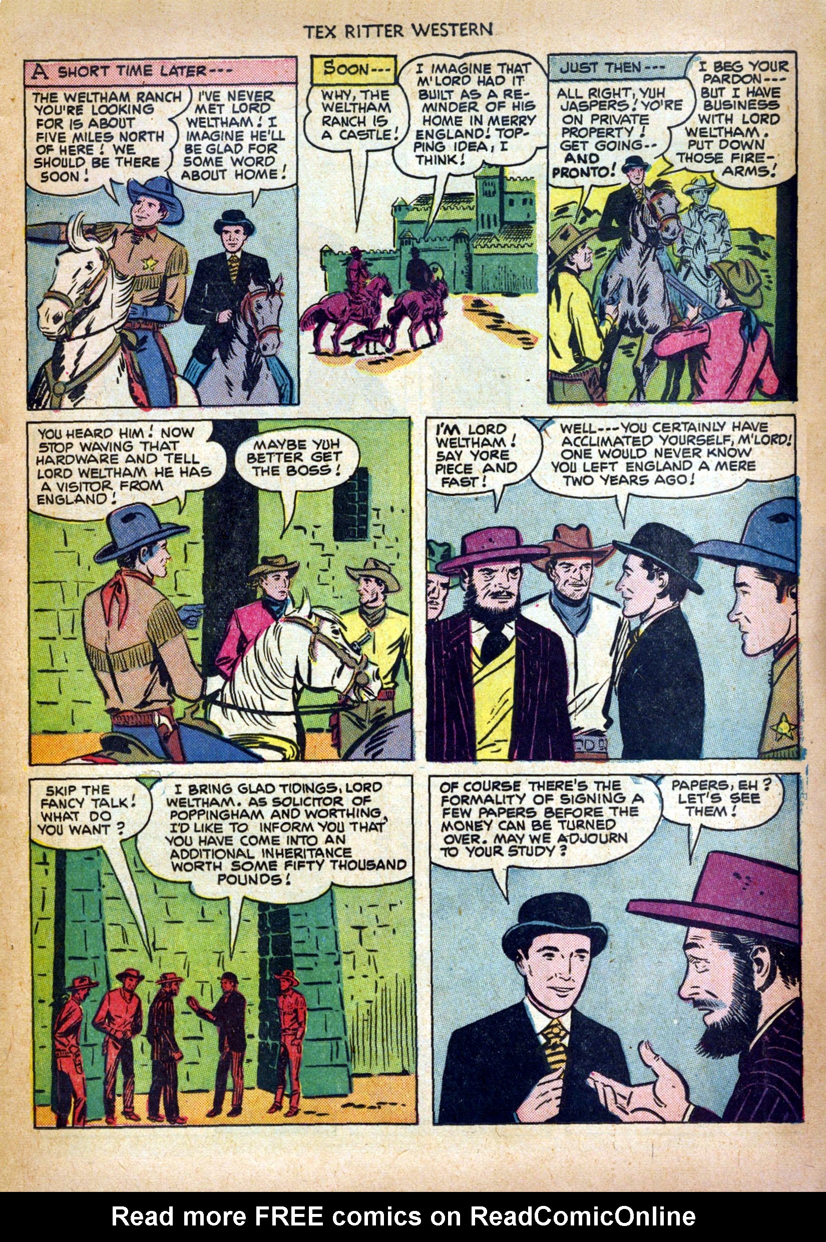 Read online Tex Ritter Western comic -  Issue #6 - 7