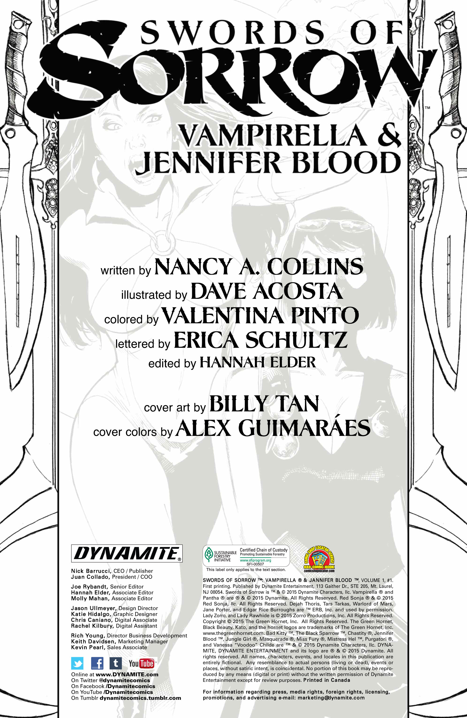 Read online Swords of Sorrow: Vampirella & Jennifer Blood comic -  Issue #1 - 2