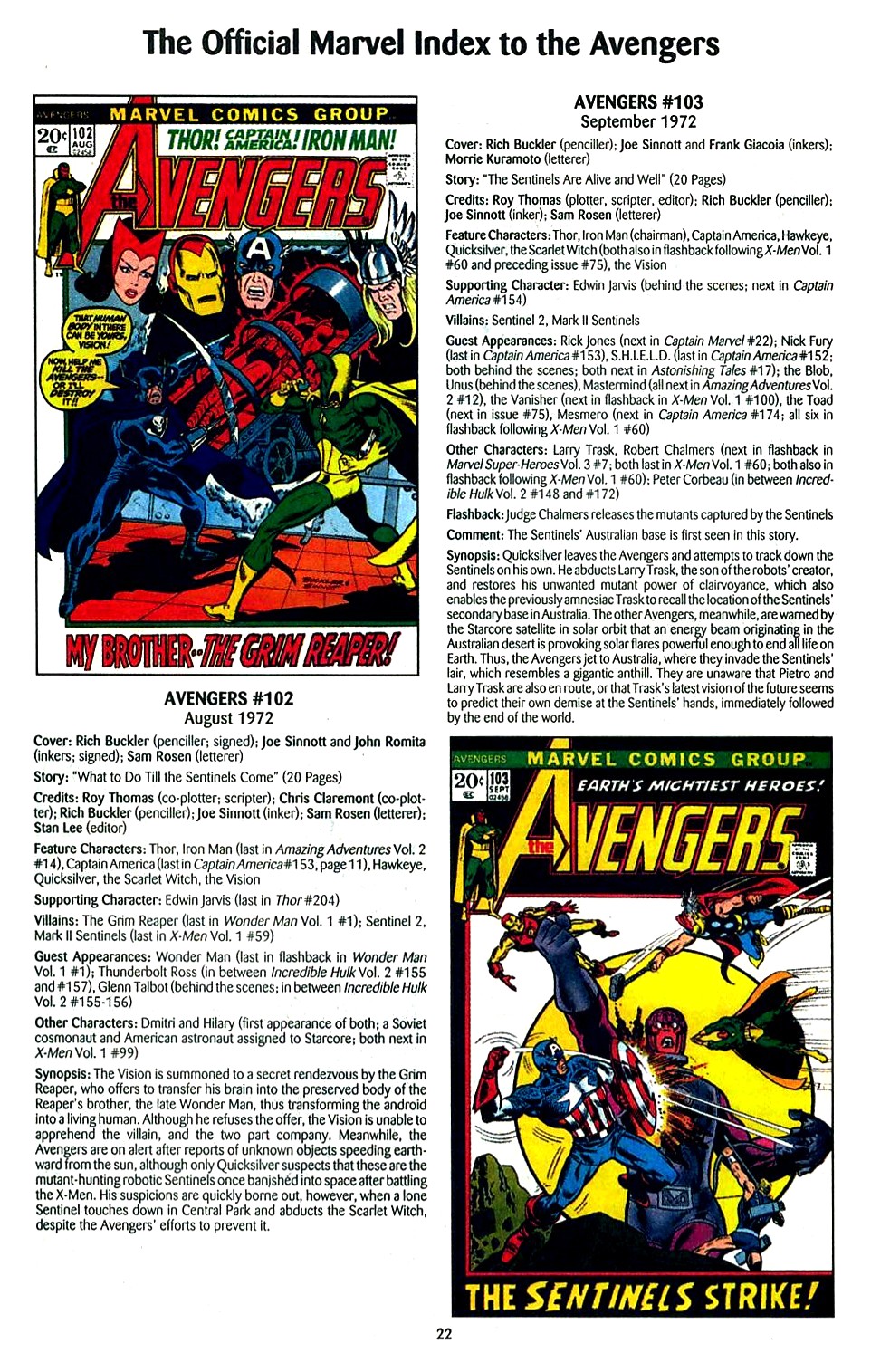 Read online The Official Marvel Index to the Avengers comic -  Issue #2 - 24