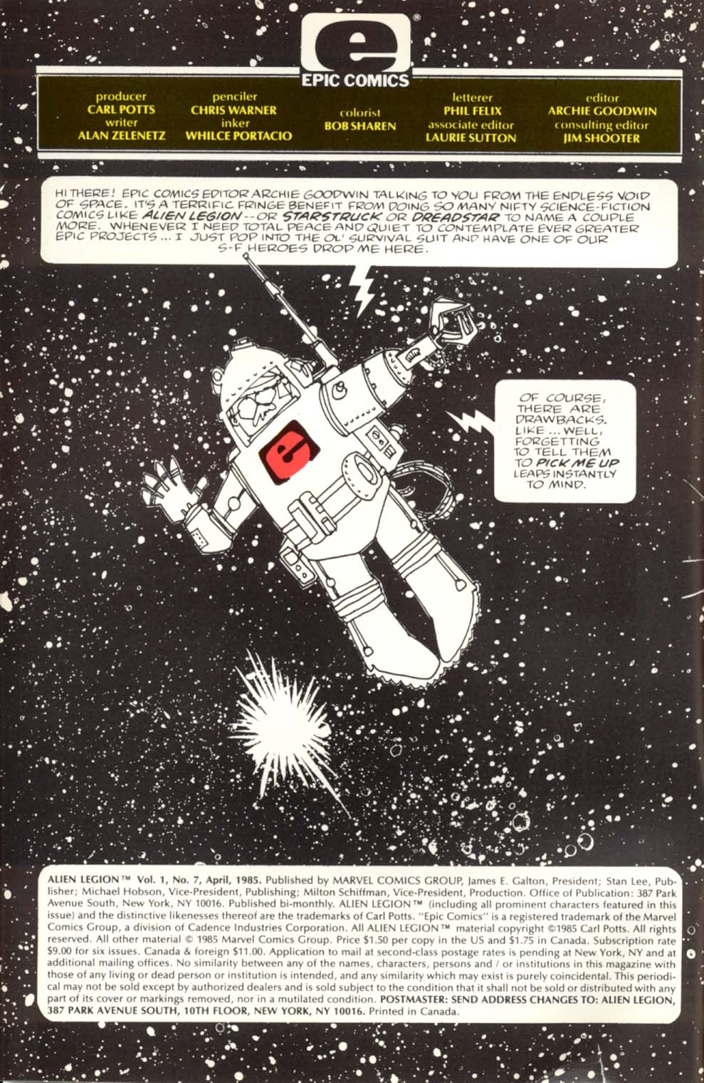 Read online Alien Legion comic -  Issue #7 - 2