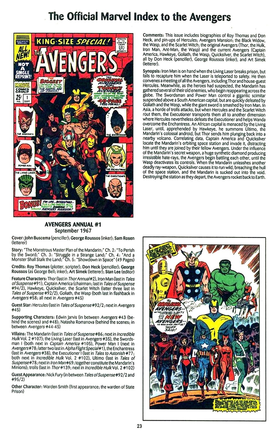 Read online The Official Marvel Index to the Avengers comic -  Issue #1 - 25