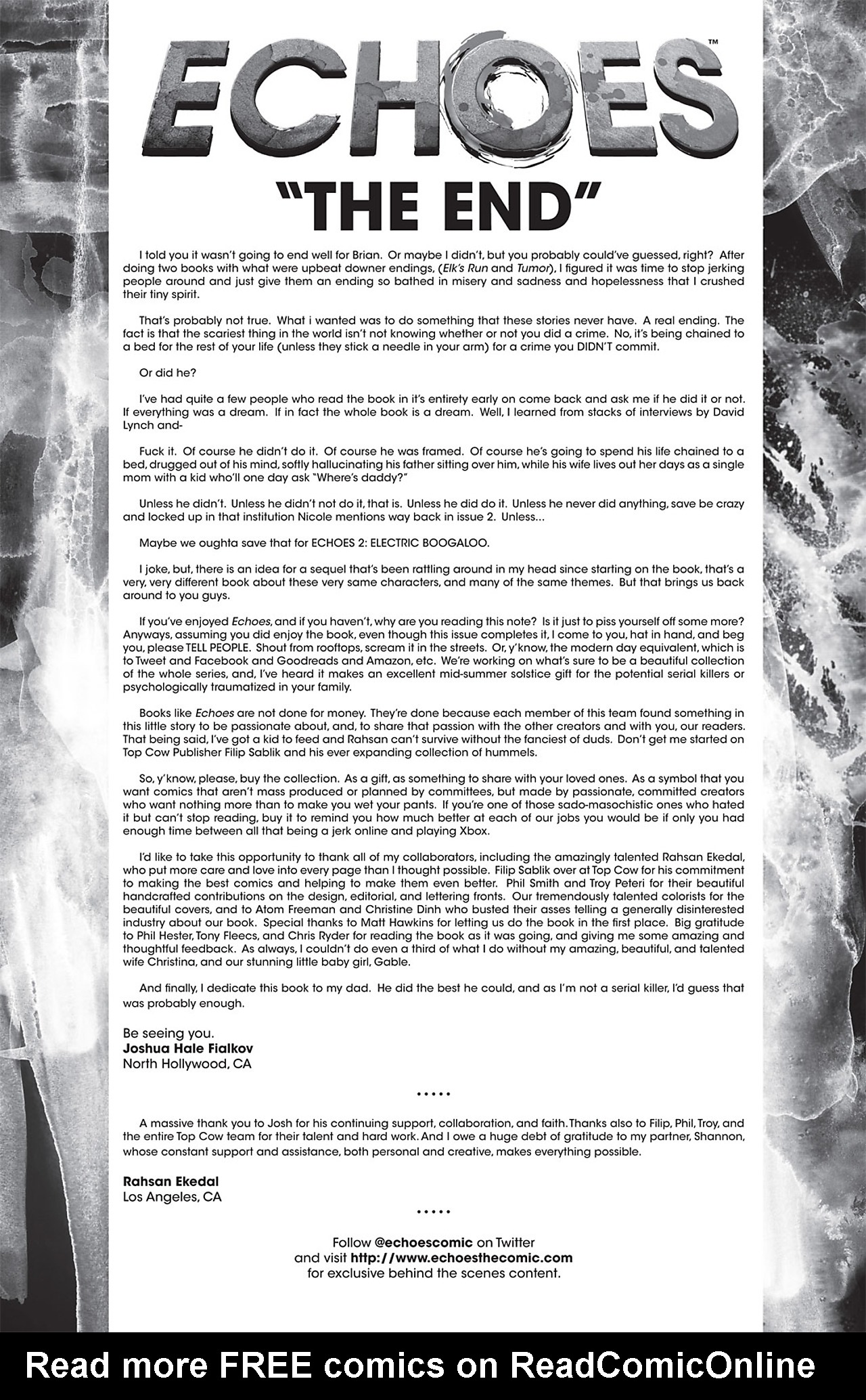 Read online Echoes comic -  Issue # TPB - 134