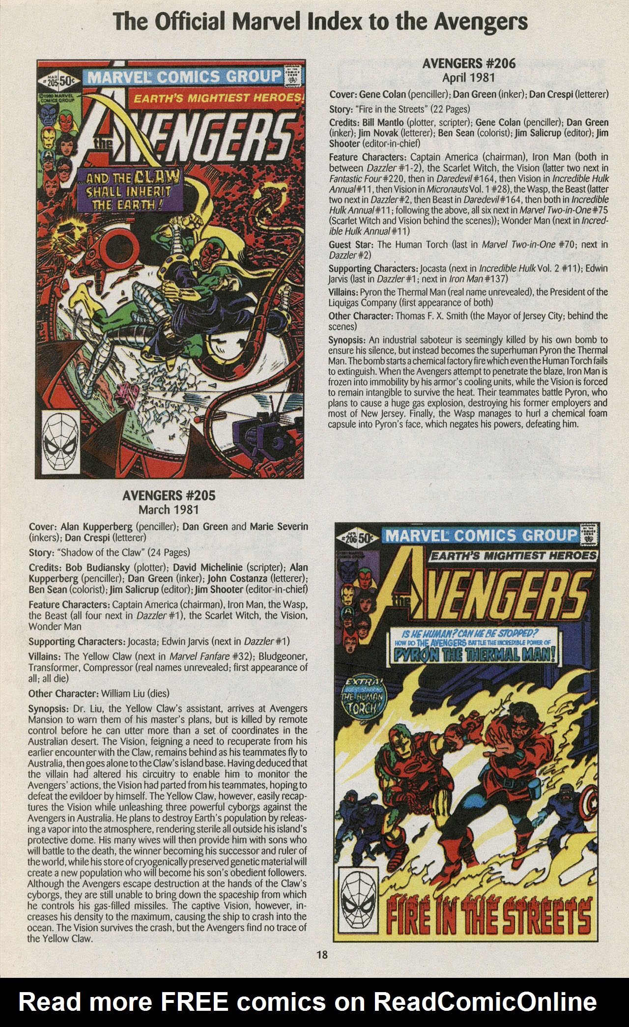 Read online The Official Marvel Index to the Avengers comic -  Issue #4 - 20
