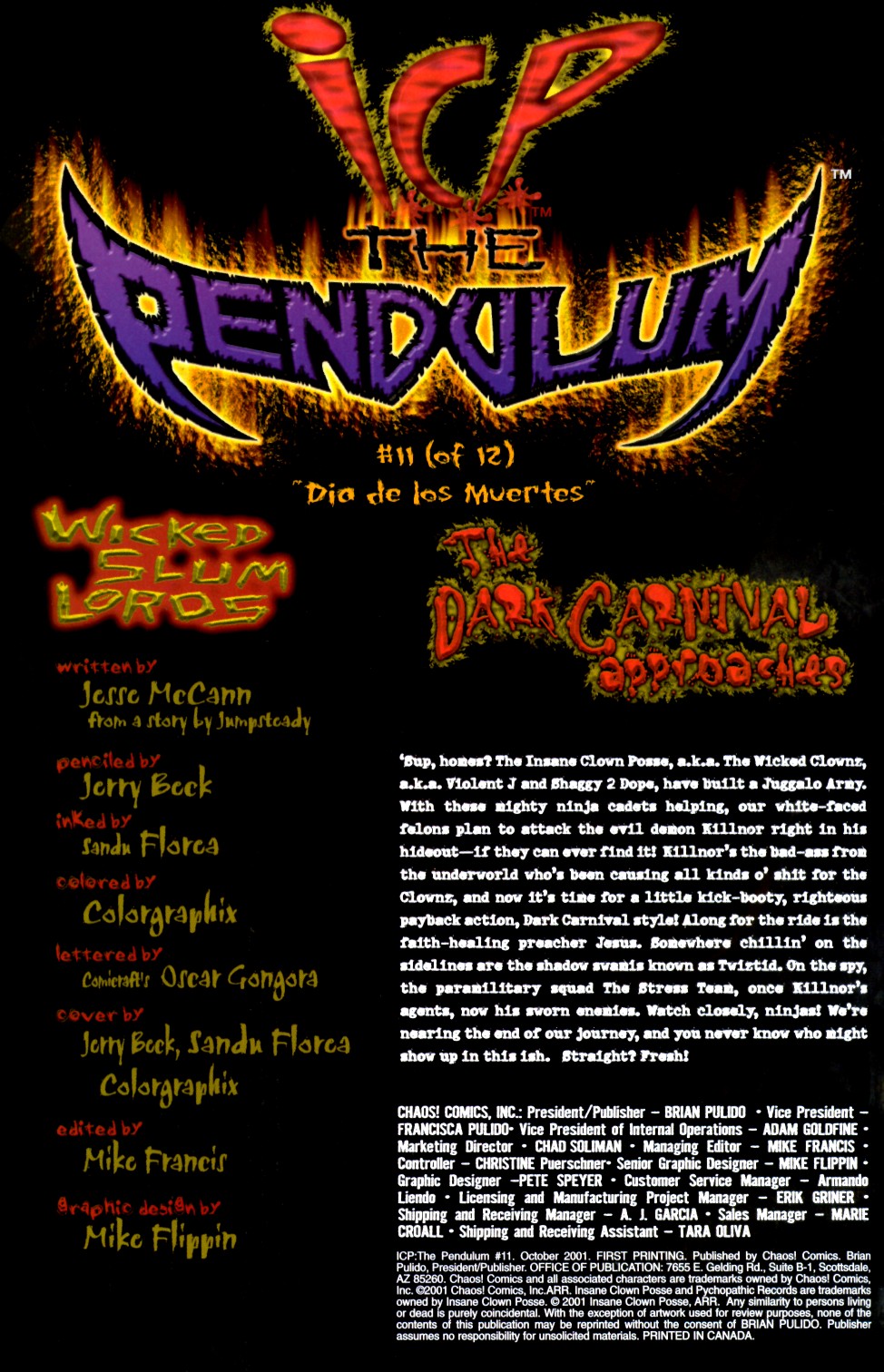 Read online Insane Clown Posse: The Pendulum comic -  Issue #11 - 2