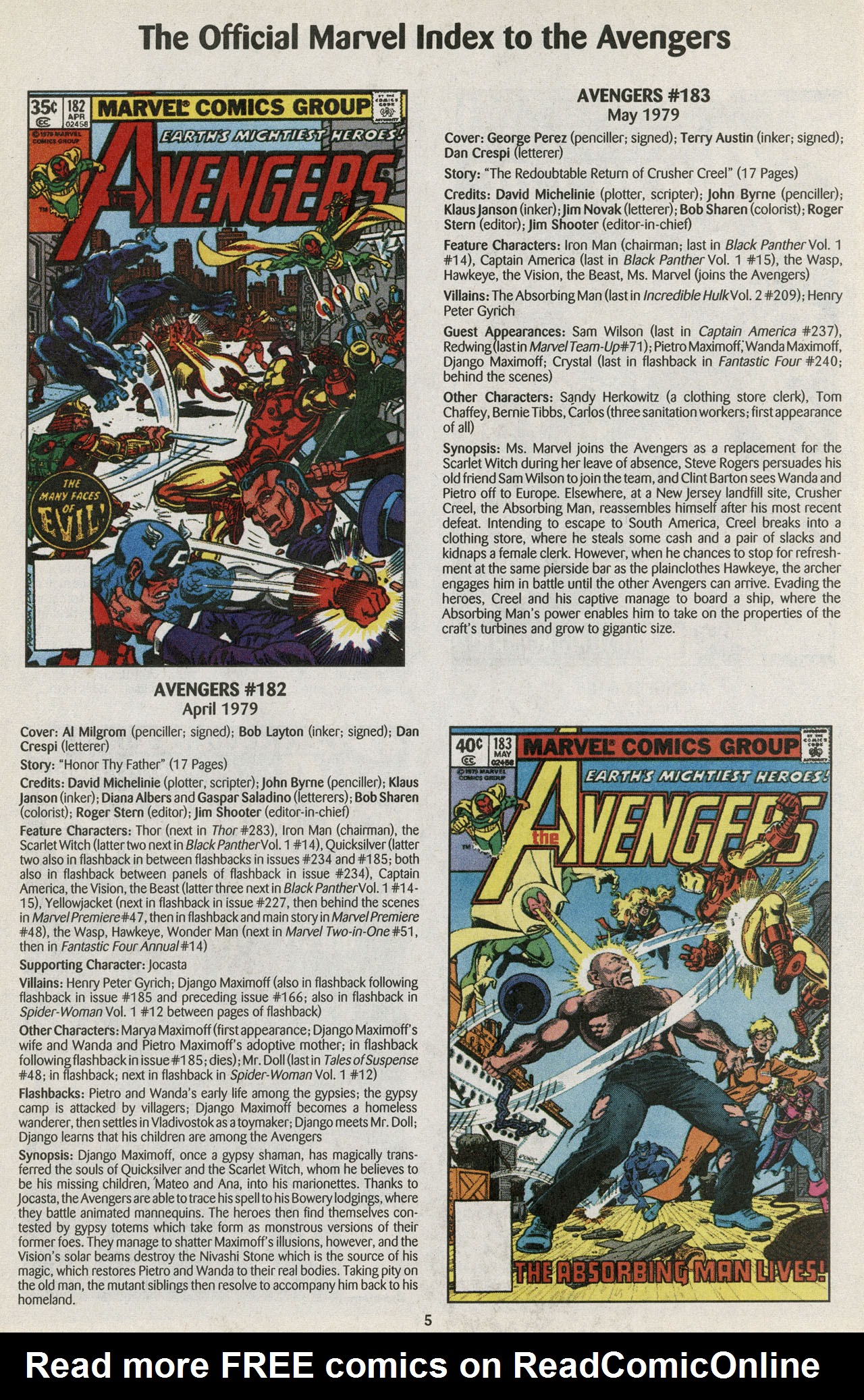 Read online The Official Marvel Index to the Avengers comic -  Issue #4 - 7