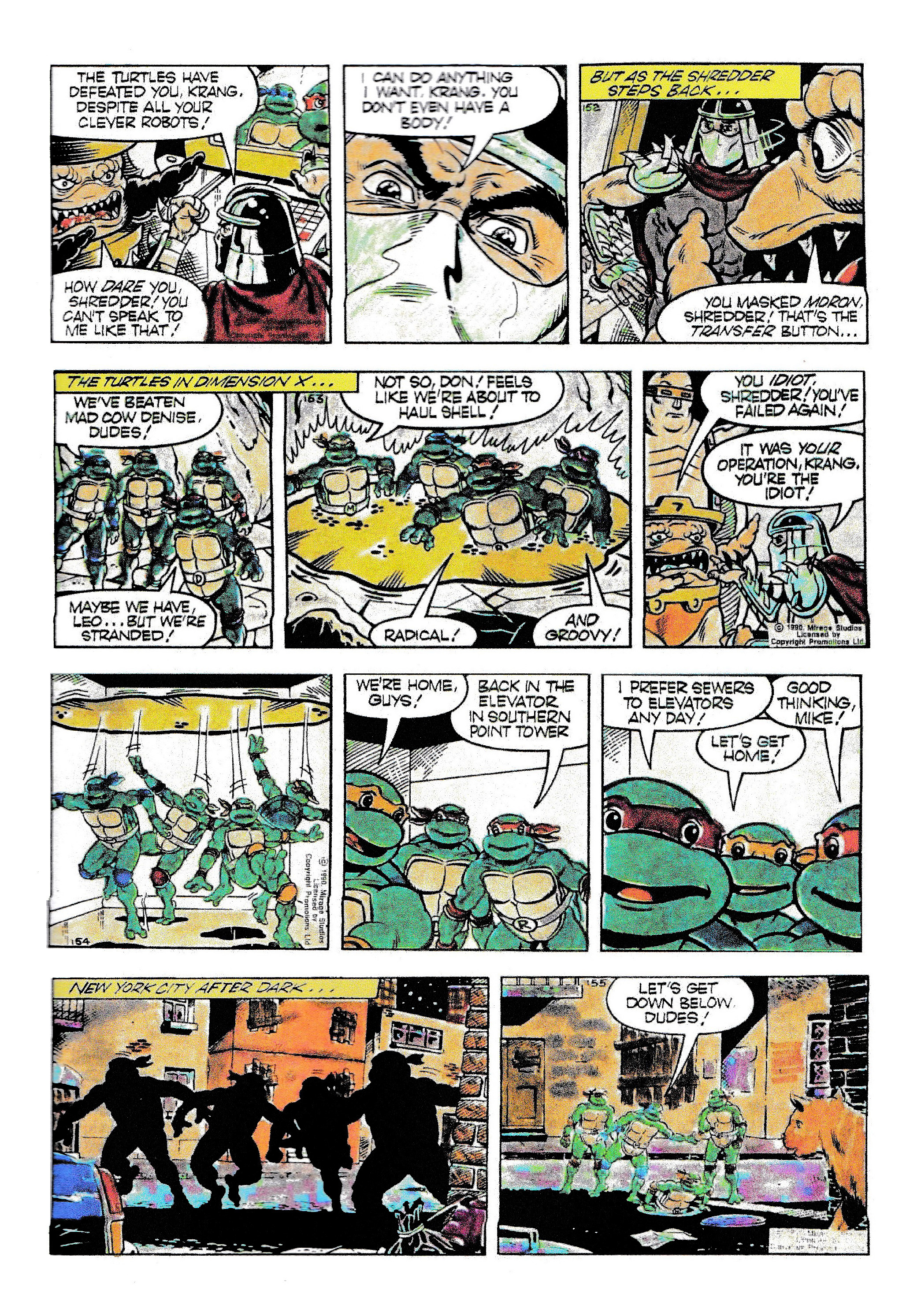 Read online Teenage Mutant Ninja Turtles: Complete Newspaper Daily Comic Strip Collection comic -  Issue # TPB 1 - 46