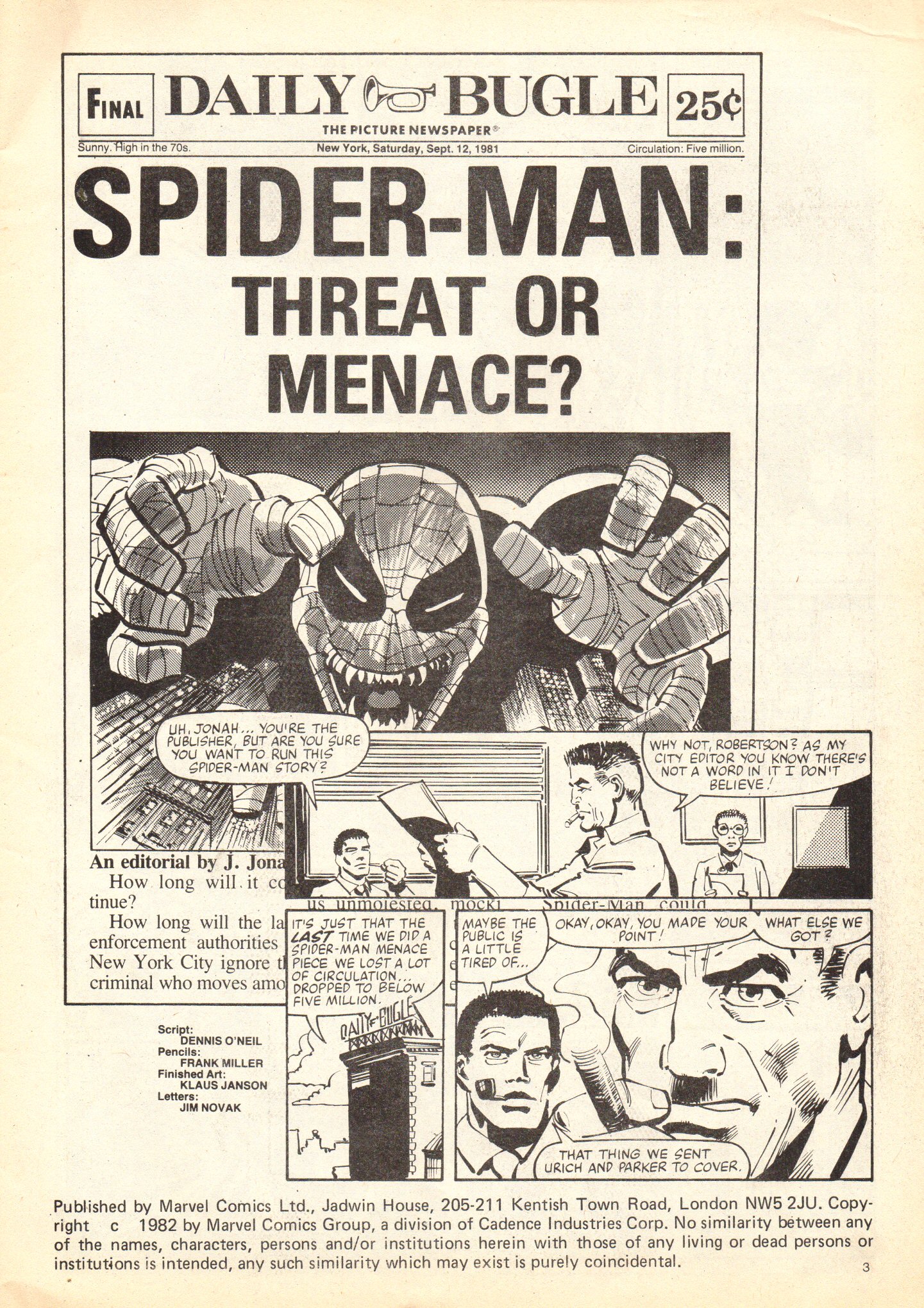 Read online Spider-Man Special comic -  Issue #1982W - 3