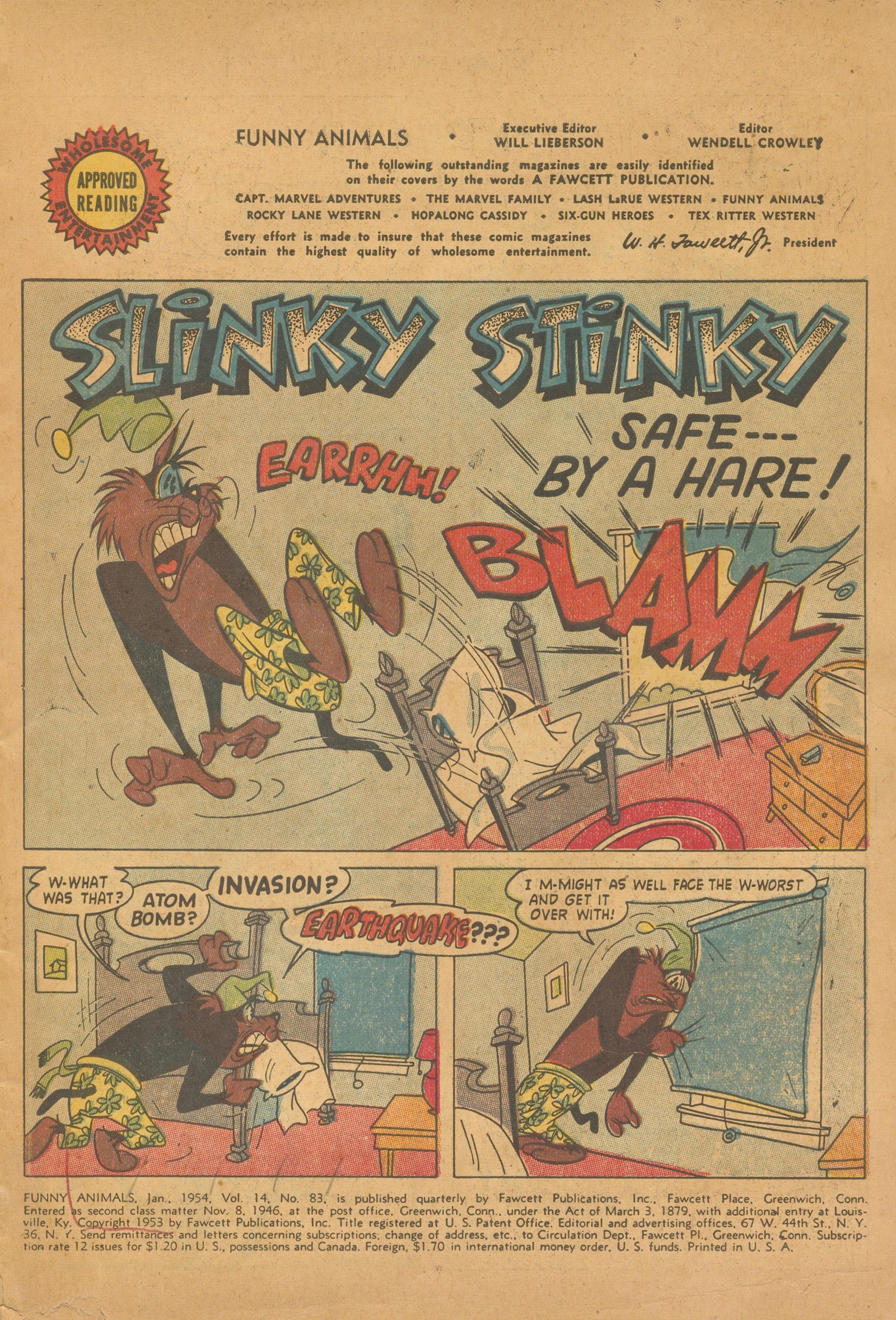 Read online Fawcett's Funny Animals comic -  Issue #83 - 3