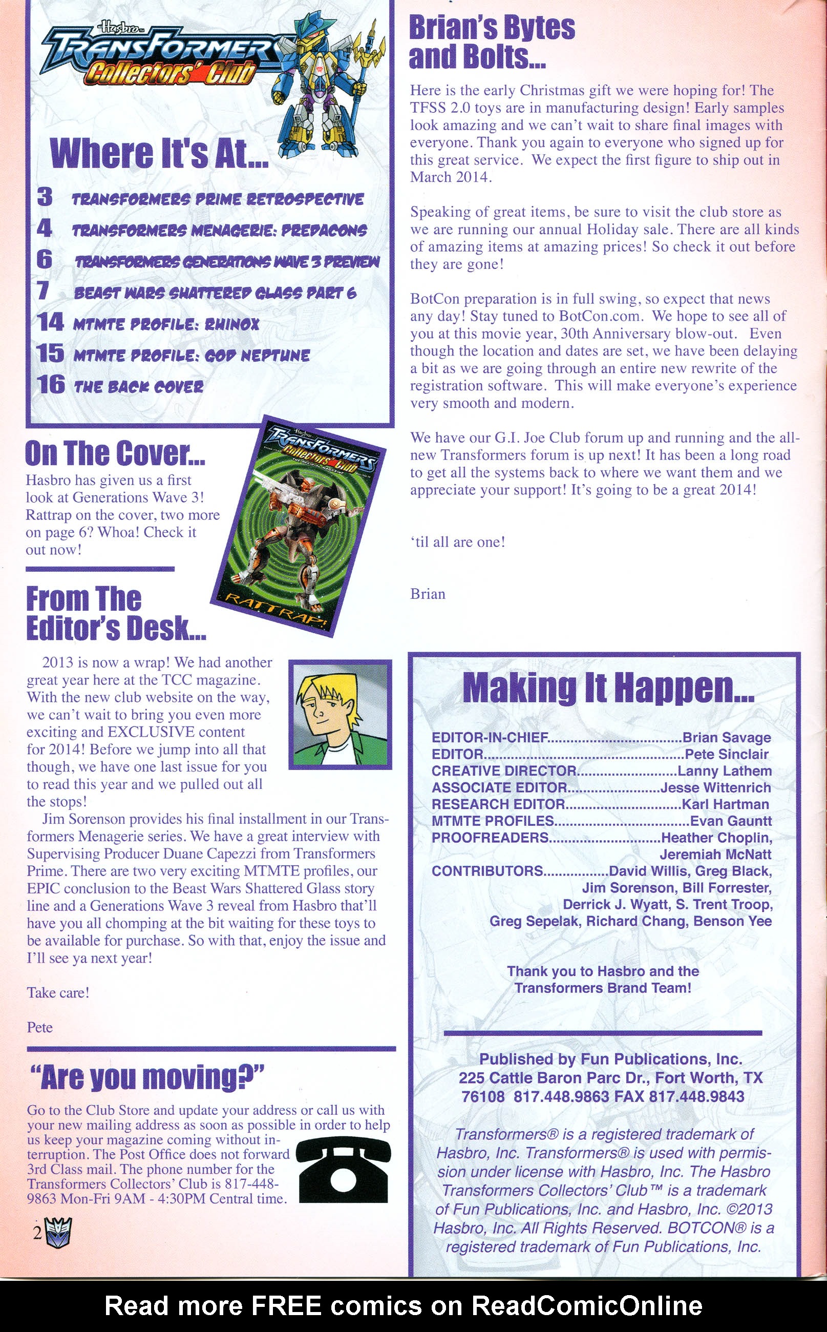 Read online Transformers: Collectors' Club comic -  Issue #54 - 2