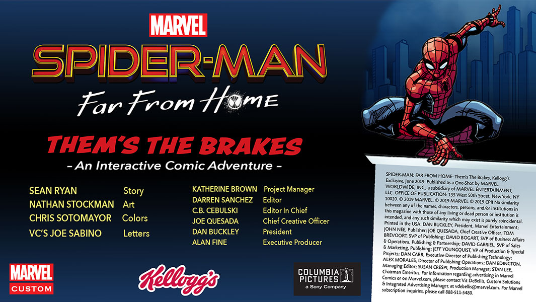Read online Spider-Man: Far From Home - Them's The Brakes comic -  Issue # Full - 1