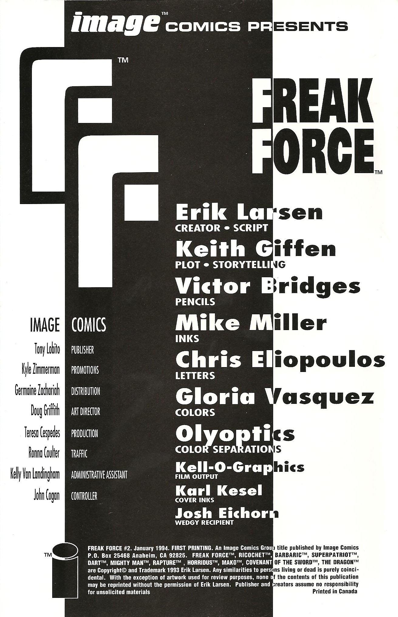 Read online Freak Force (1993) comic -  Issue #2 - 3