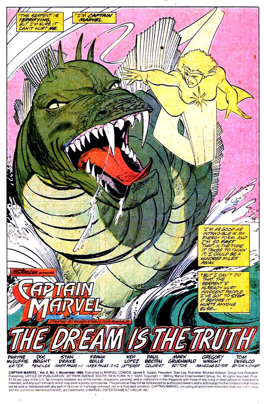 Read online Captain Marvel (1989) comic -  Issue #1 - 2