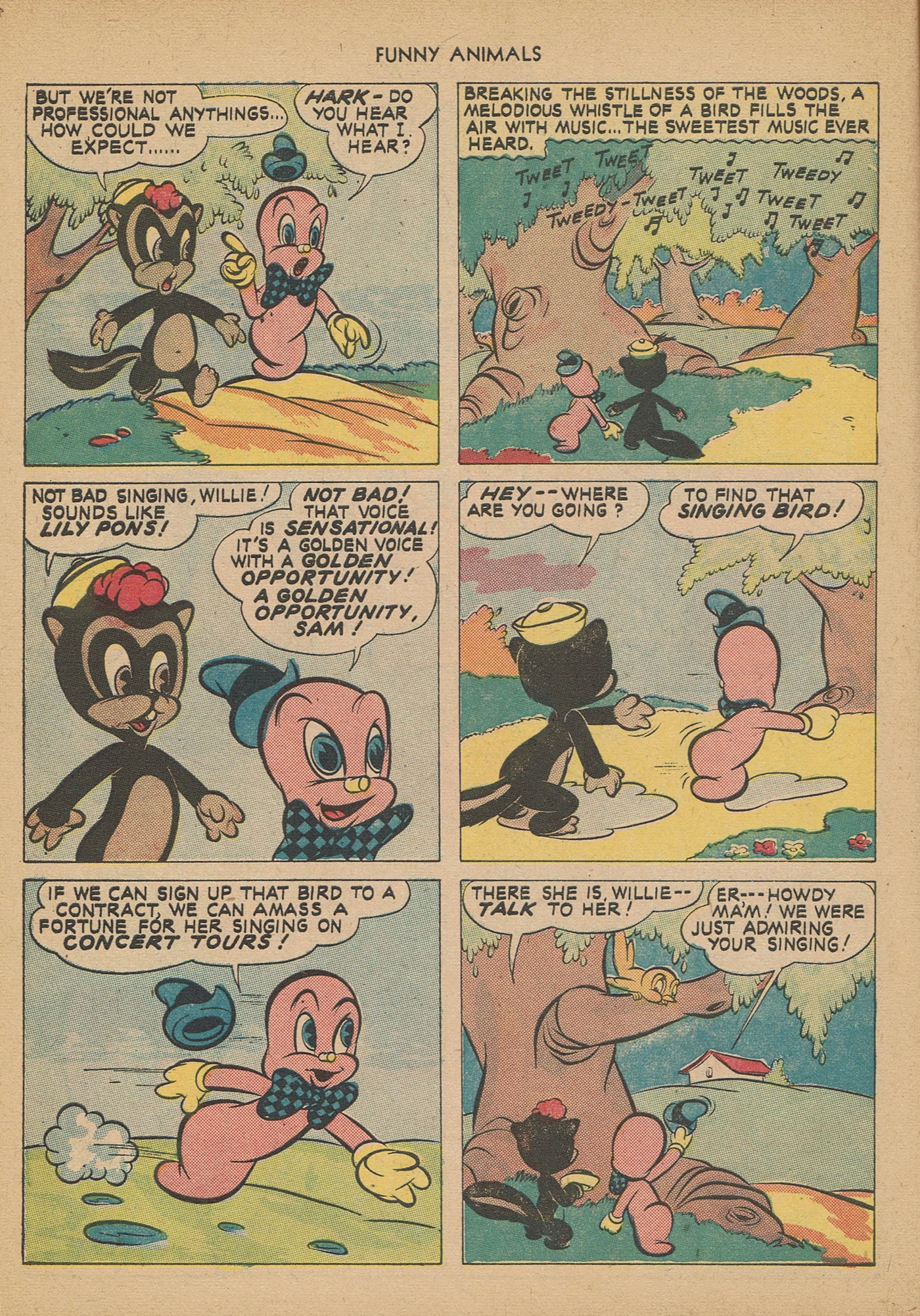 Read online Fawcett's Funny Animals comic -  Issue #14 - 52