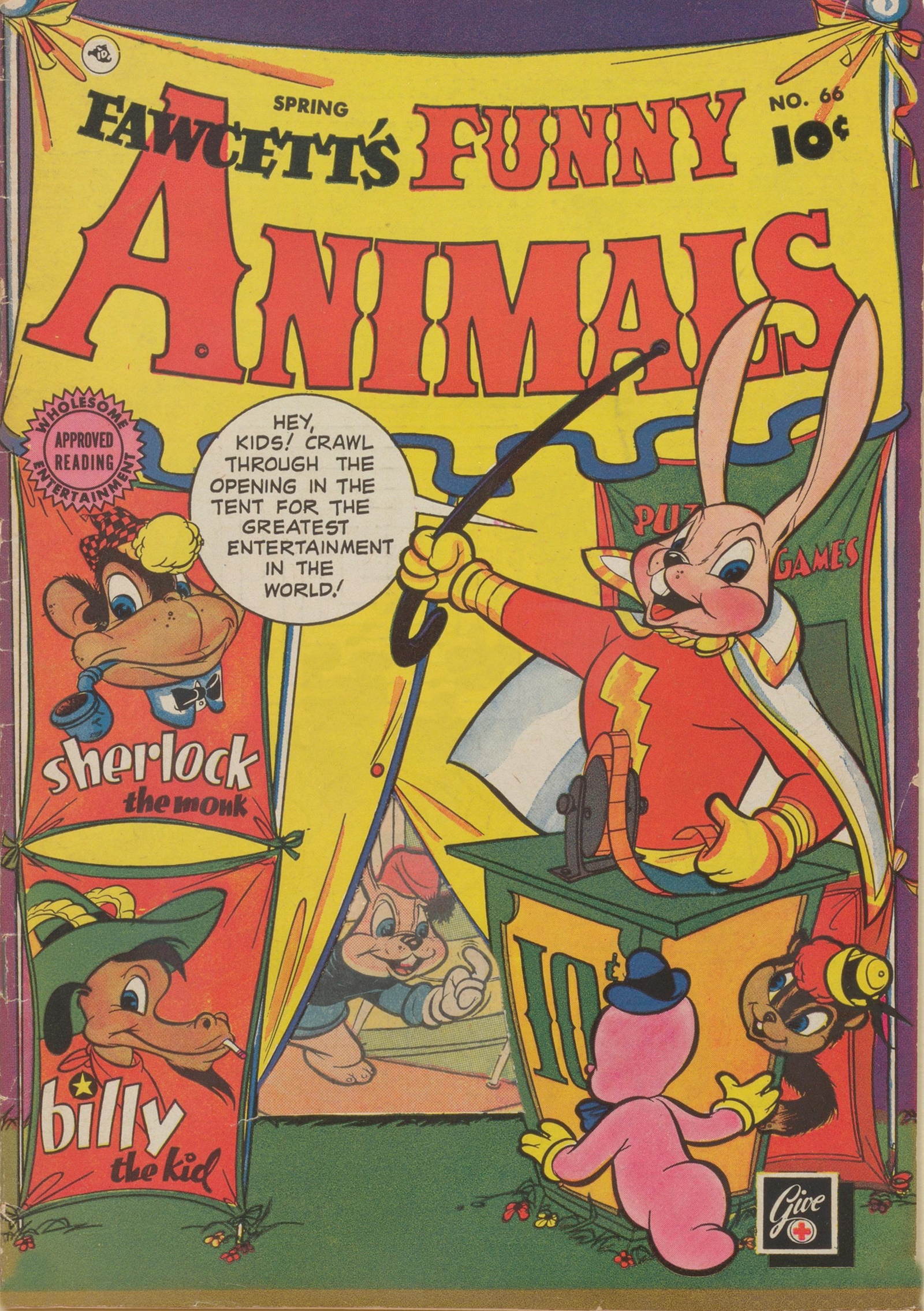 Read online Fawcett's Funny Animals comic -  Issue #66 - 1