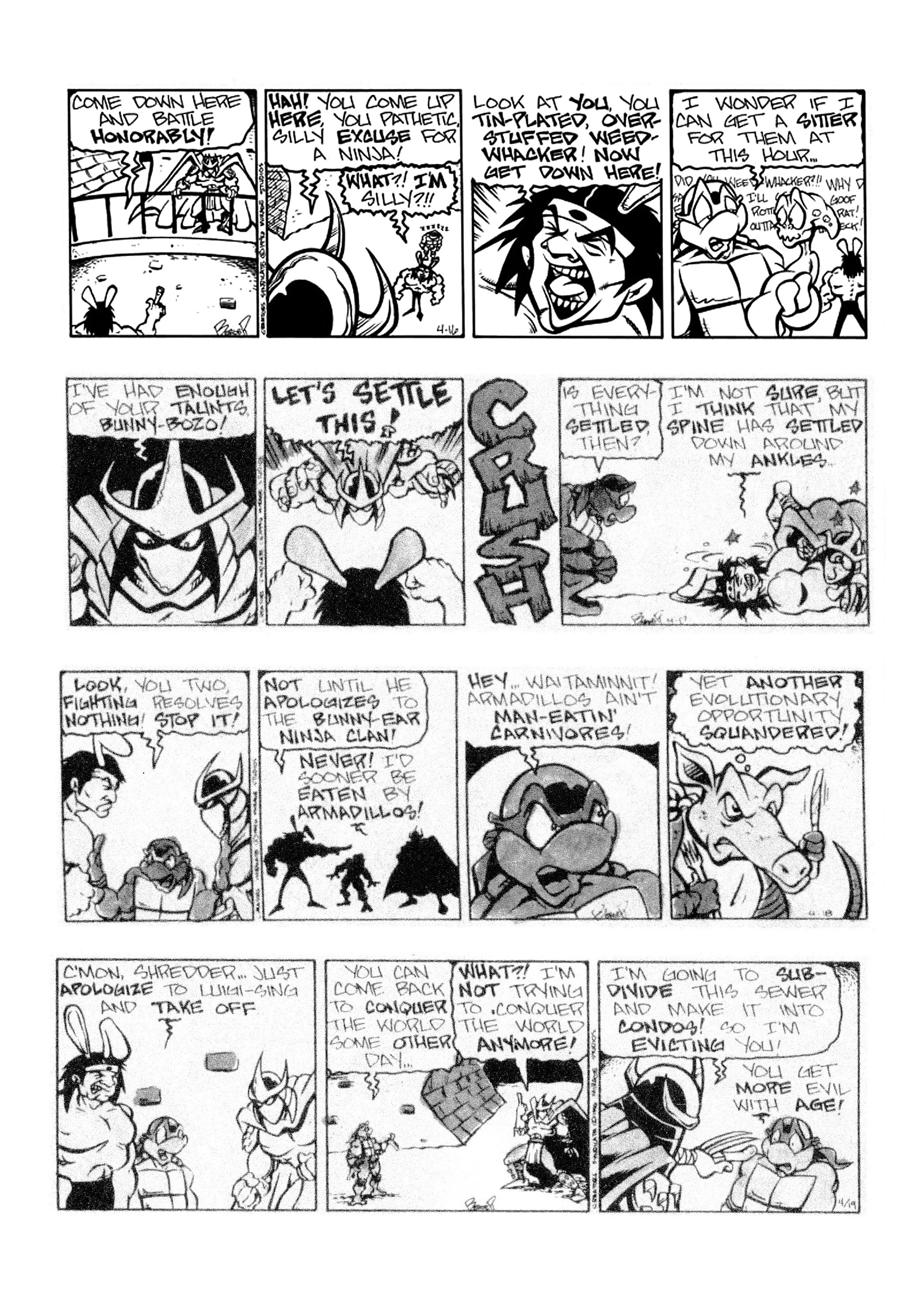 Read online Teenage Mutant Ninja Turtles: Complete Newspaper Daily Comic Strip Collection comic -  Issue # TPB 3 (Part 2) - 54