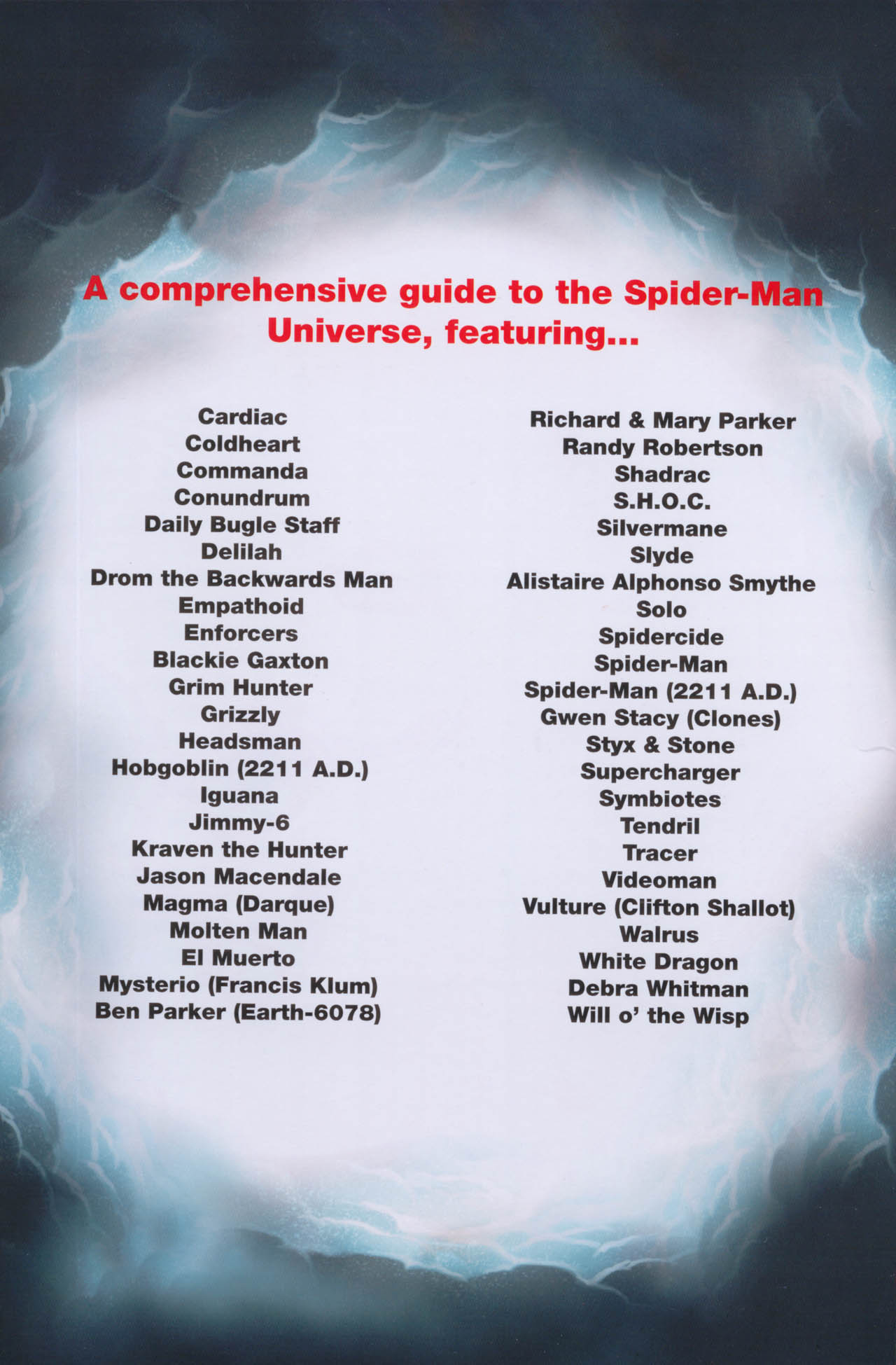 Read online The Official Handbook of the Marvel Universe: Spider-Man: Back In Black Handbook comic -  Issue # Full - 52