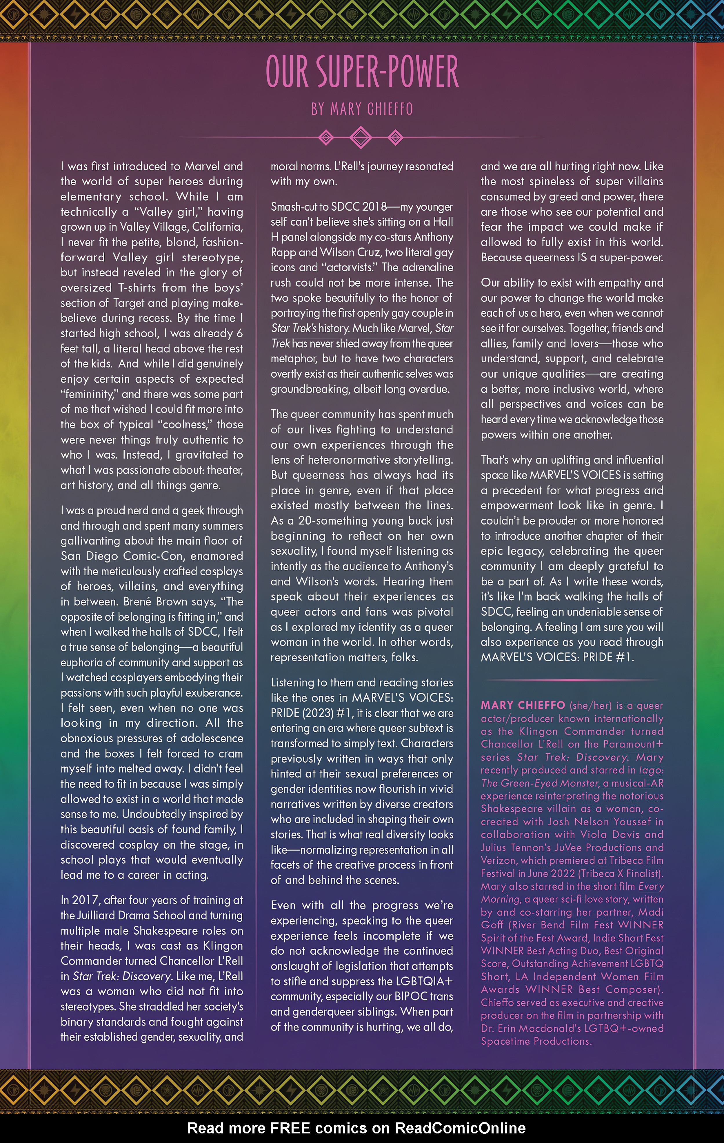 Read online Marvel's Voices: Pride (2023) comic -  Issue # TPB - 2