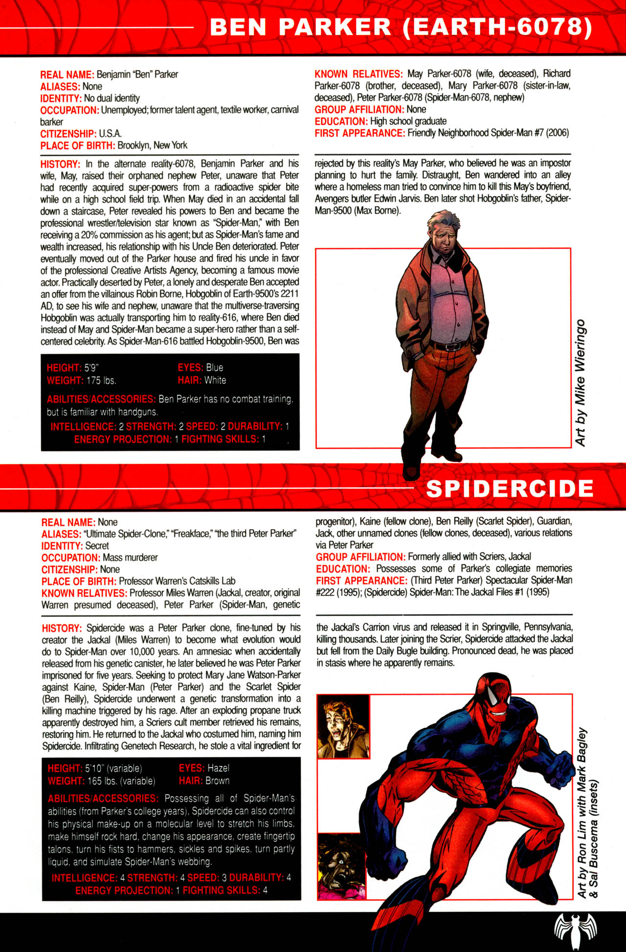 Read online The Official Handbook of the Marvel Universe: Spider-Man: Back In Black Handbook comic -  Issue # Full - 47