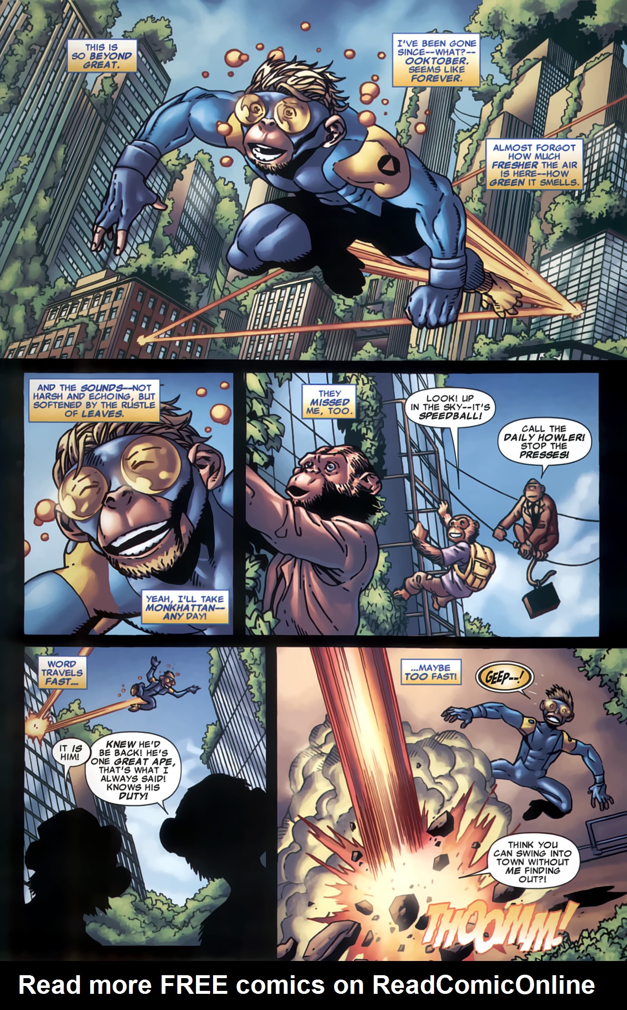 Read online Marvel Apes: Speedball Special comic -  Issue # Full - 4