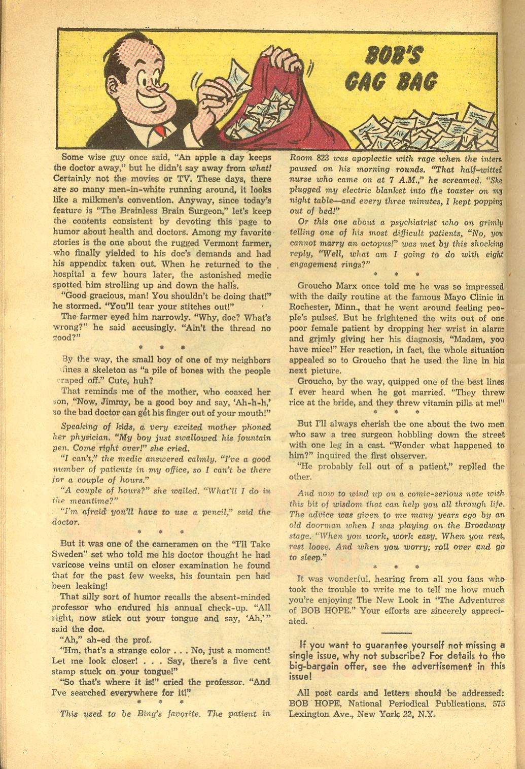 Read online The Adventures of Bob Hope comic -  Issue #91 - 12