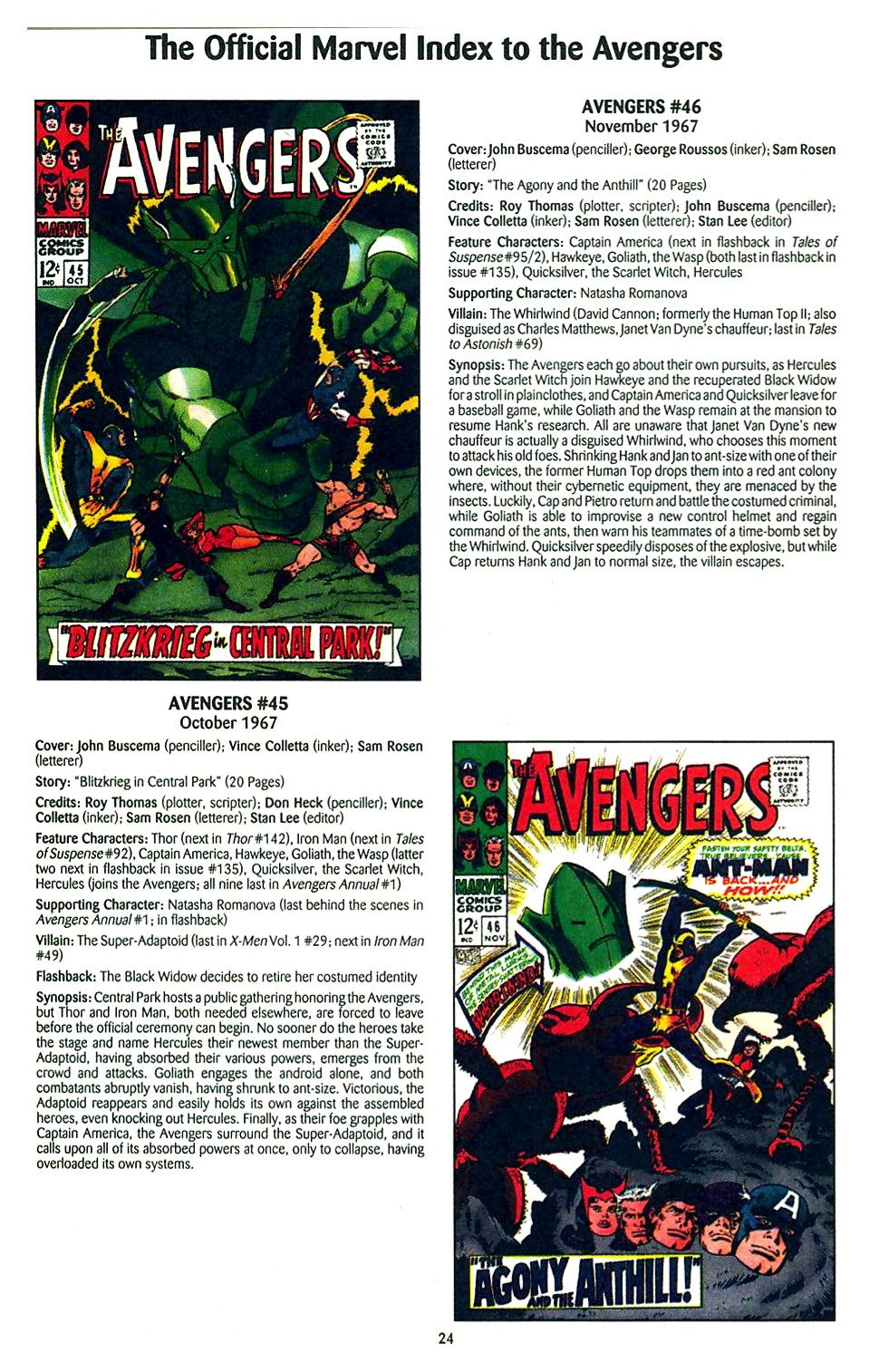 Read online The Official Marvel Index to the Avengers comic -  Issue #1 - 26