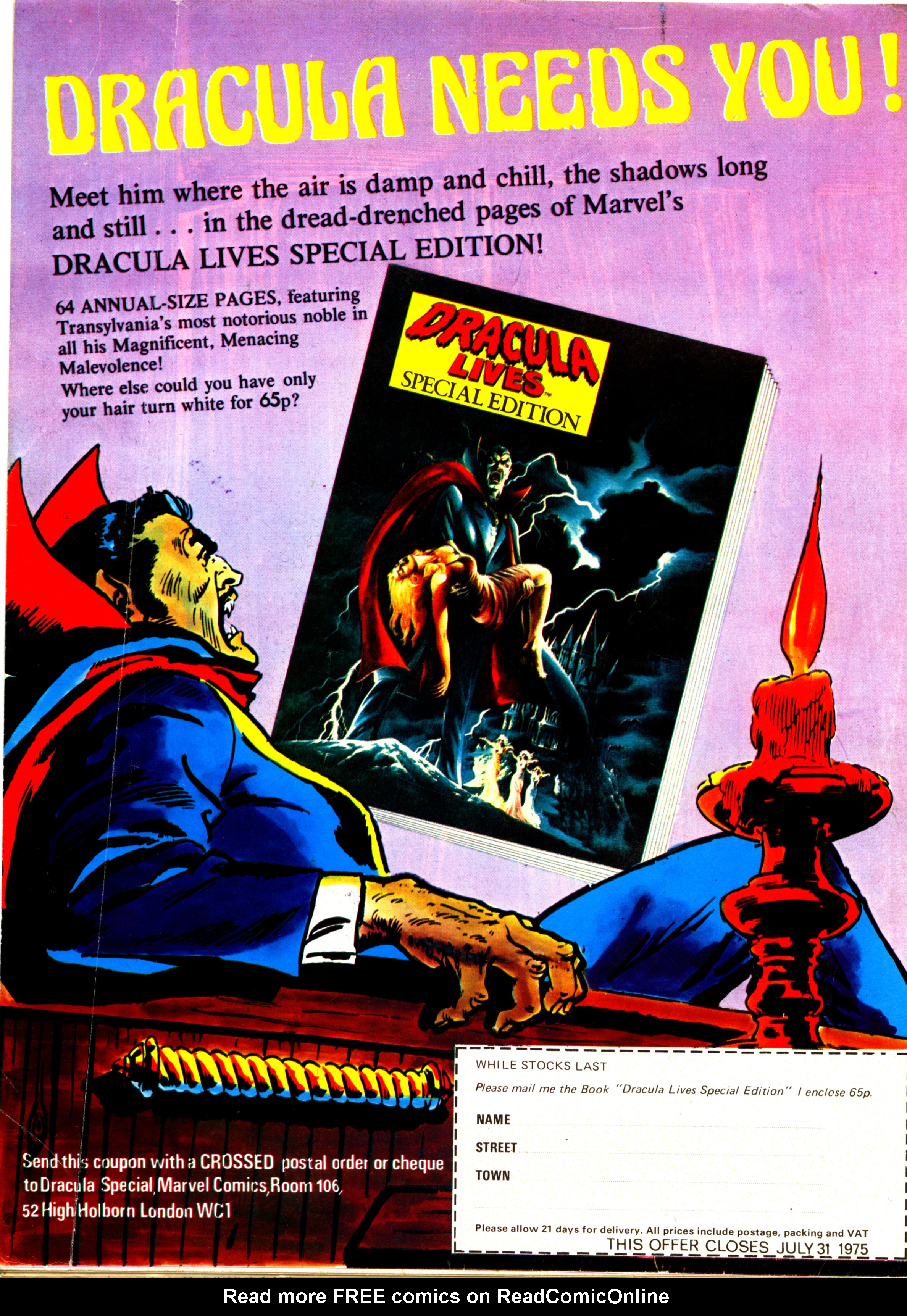 Read online Dracula Lives (1974) comic -  Issue #29 - 36