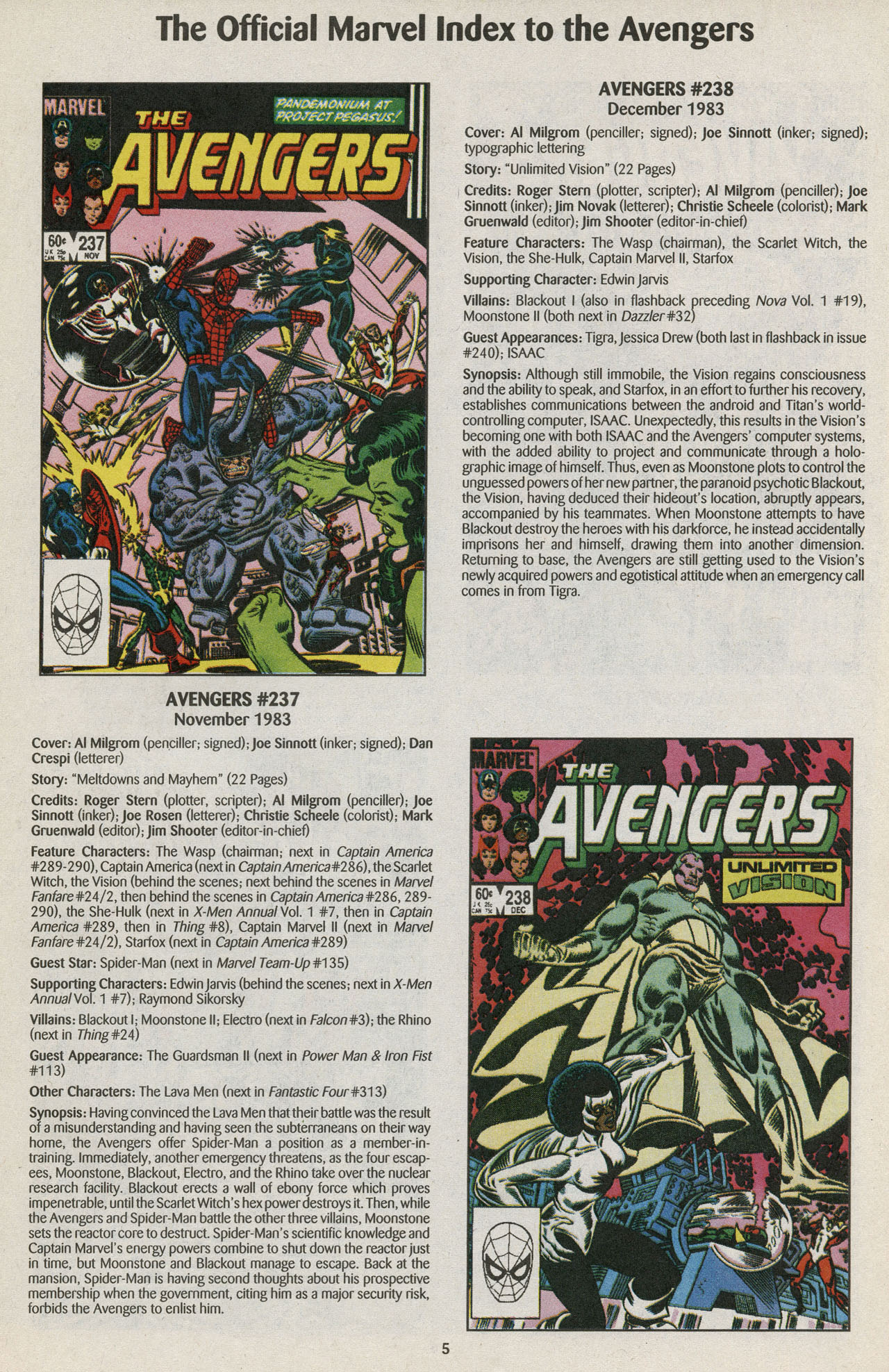 Read online The Official Marvel Index to the Avengers comic -  Issue #5 - 7