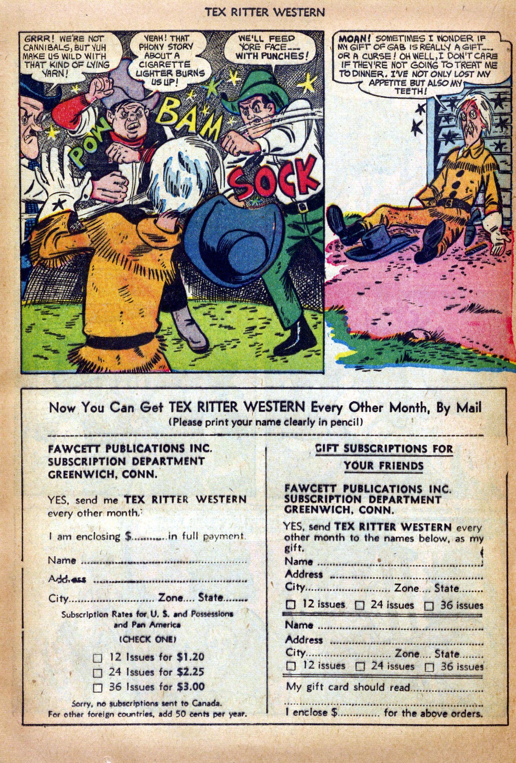 Read online Tex Ritter Western comic -  Issue #19 - 20