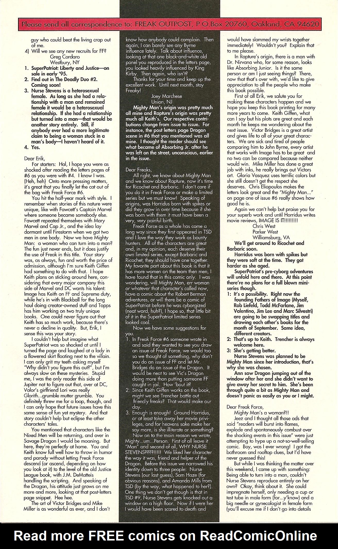 Read online Freak Force (1993) comic -  Issue #7 - 30