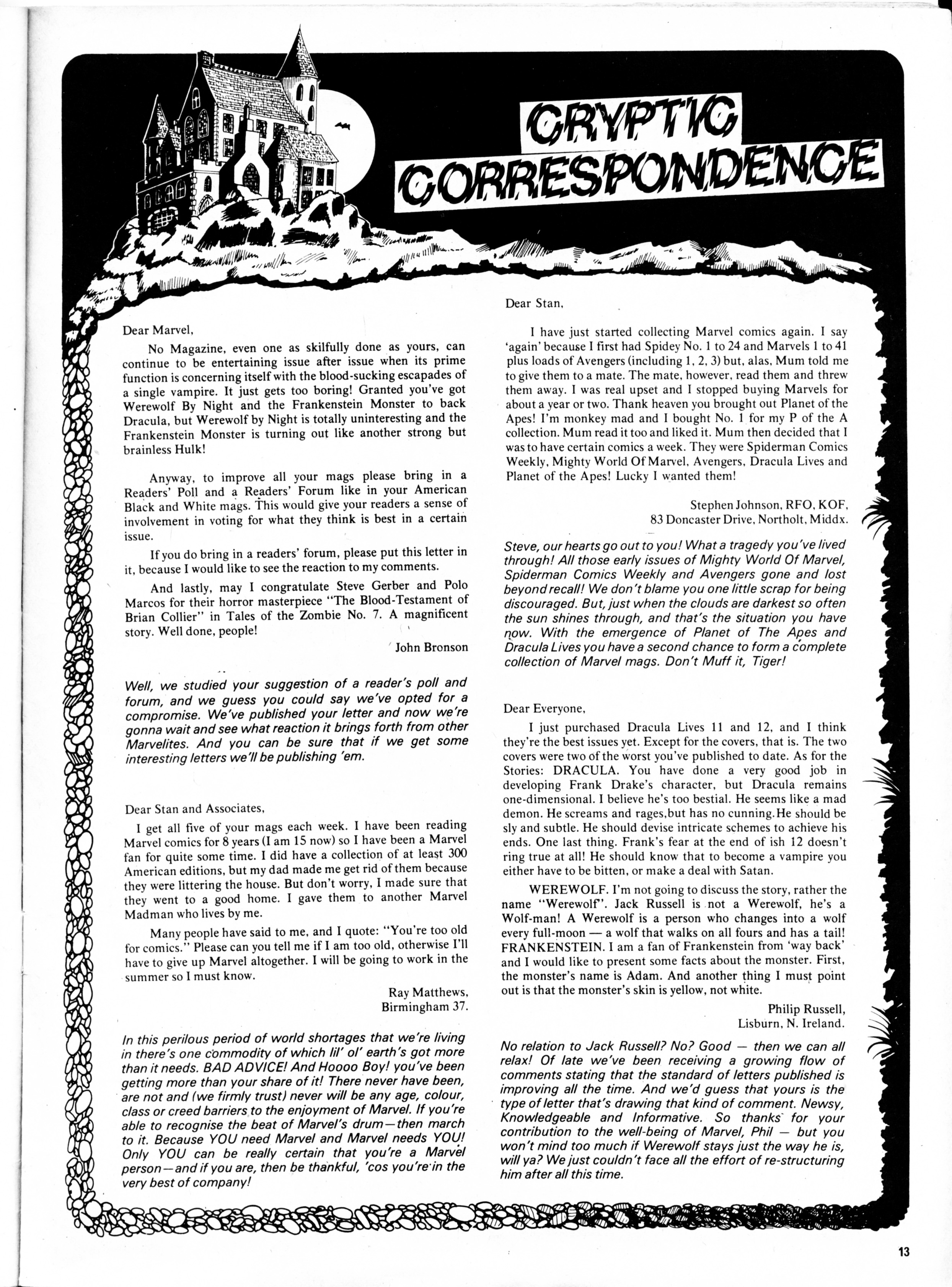 Read online Dracula Lives (1974) comic -  Issue #22 - 13