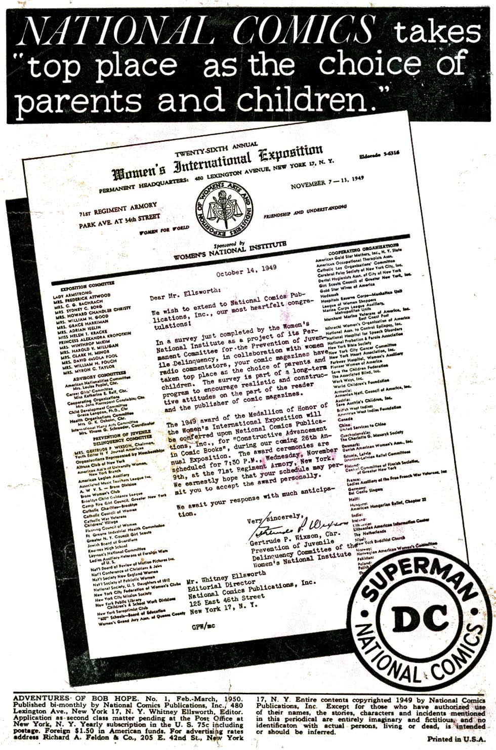 Read online The Adventures of Bob Hope comic -  Issue #1 - 2